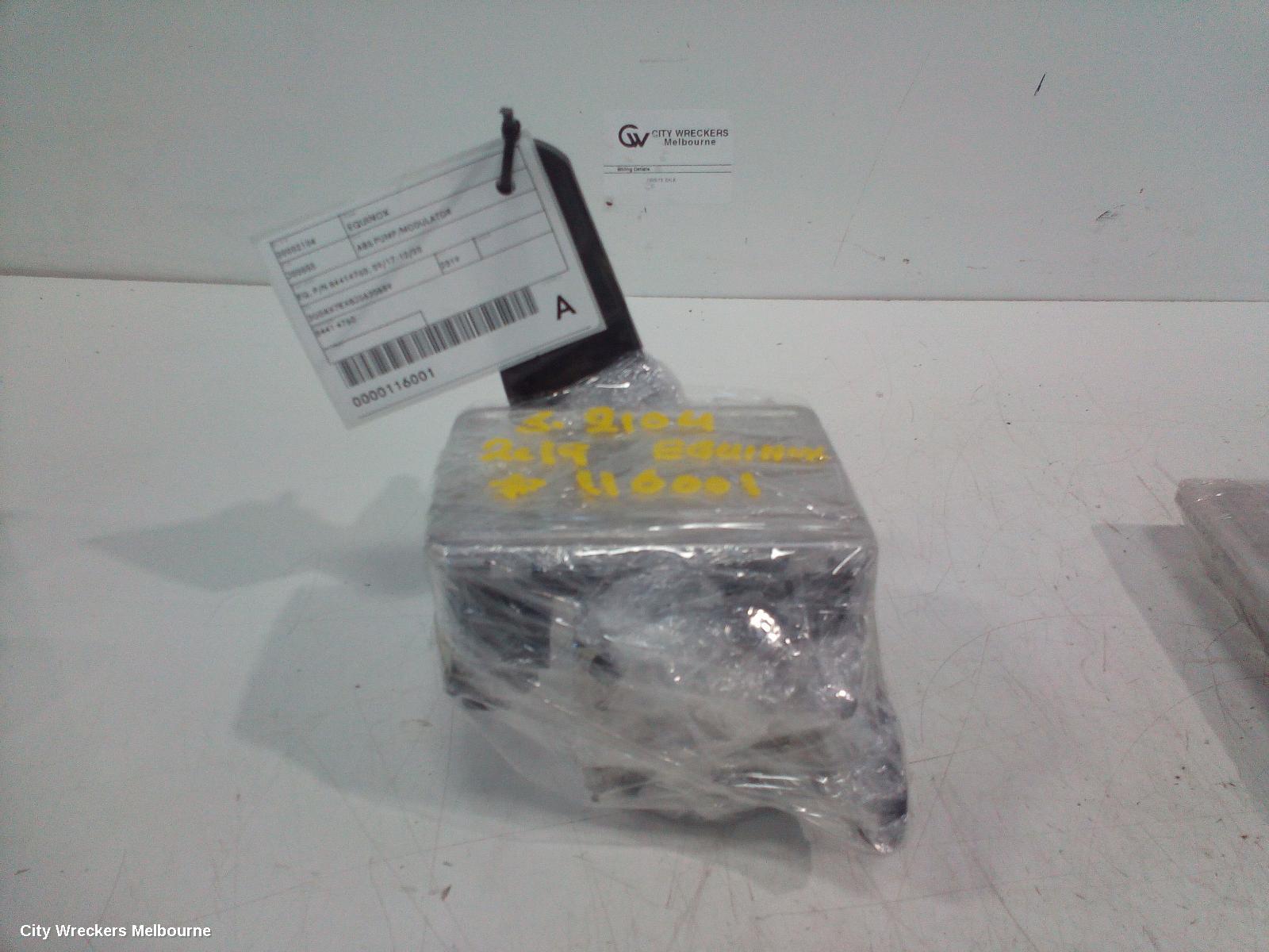 HOLDEN EQUINOX ABS PUMP/MODULATOR, EQ, P/N 84414760, 09/2017 - 12/2020