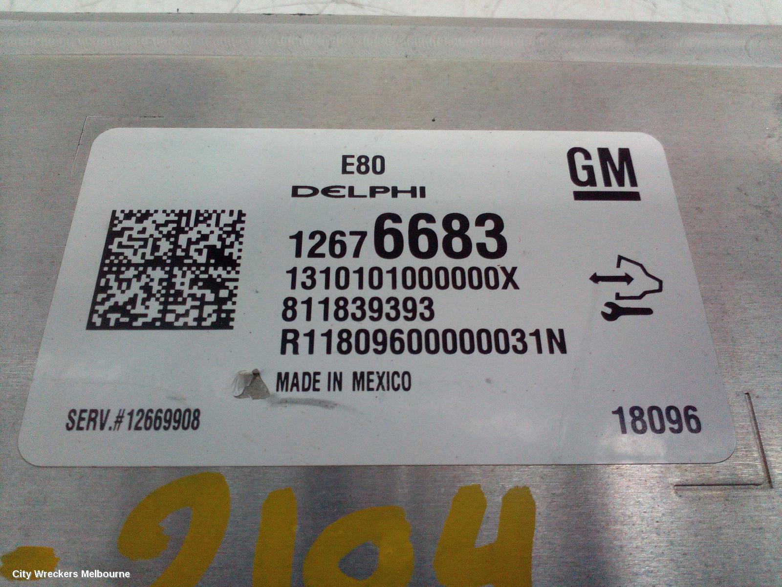 HOLDEN EQUINOX ECU, ENGINE ECU, 2.0, PETROL, ECU ONLY, EQ, 09/2017 - 12/2020