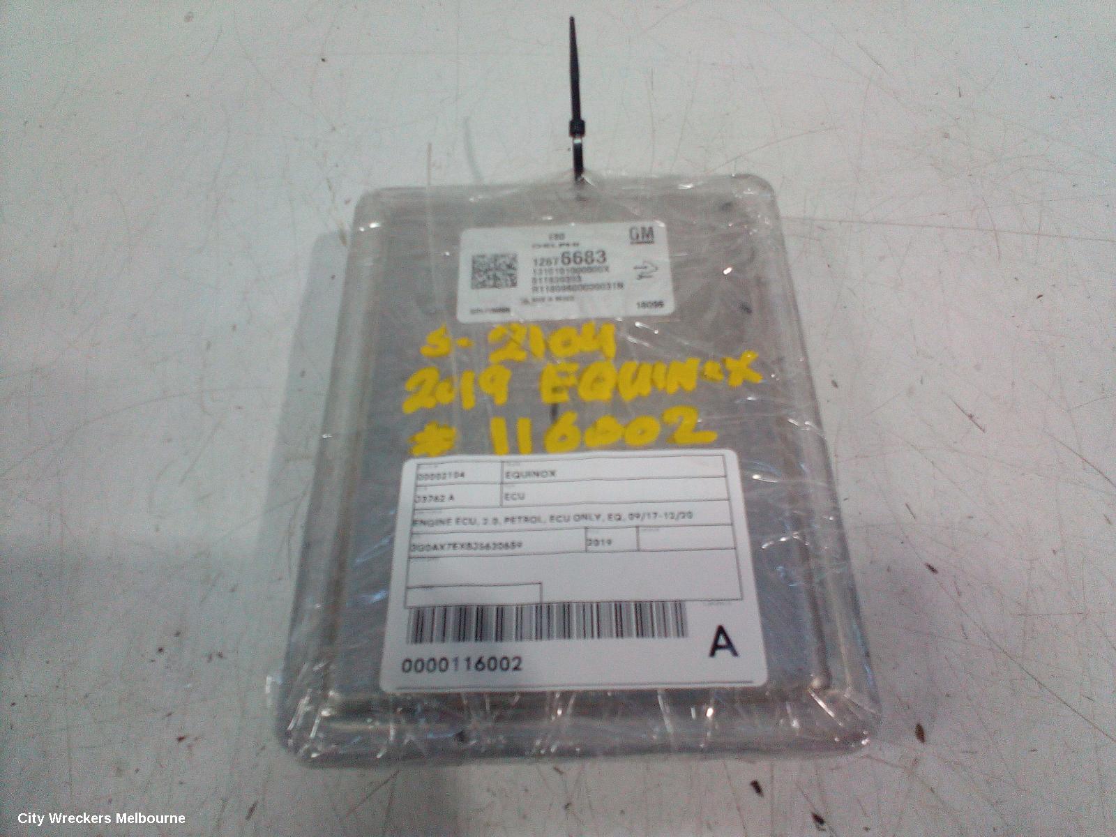 HOLDEN EQUINOX ECU, ENGINE ECU, 2.0, PETROL, ECU ONLY, EQ, 09/2017 - 12/2020