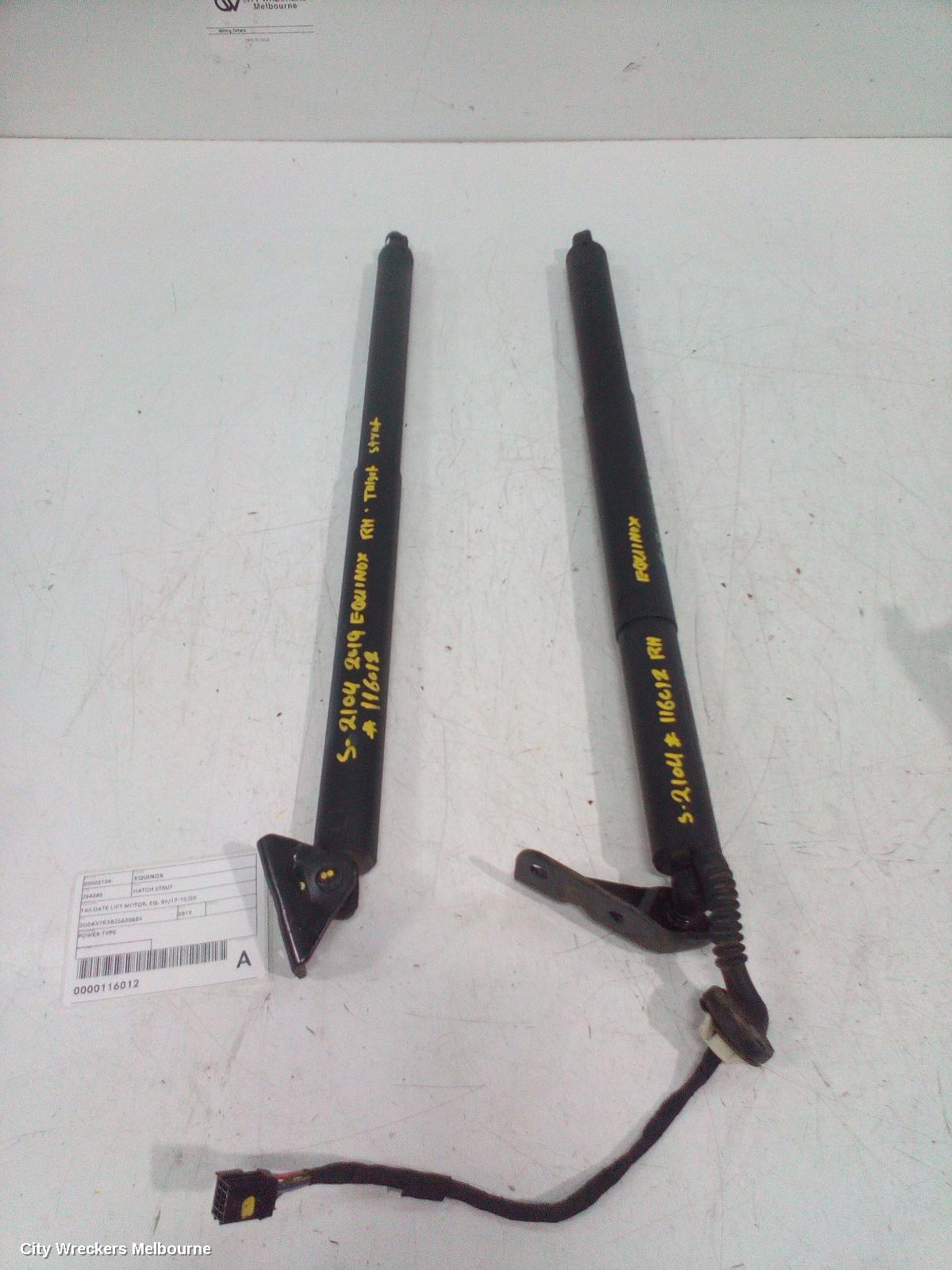 HOLDEN EQUINOX HATCH STRUT, TAILGATE LIFT MOTOR, EQ, 09/2017 - 12/2020