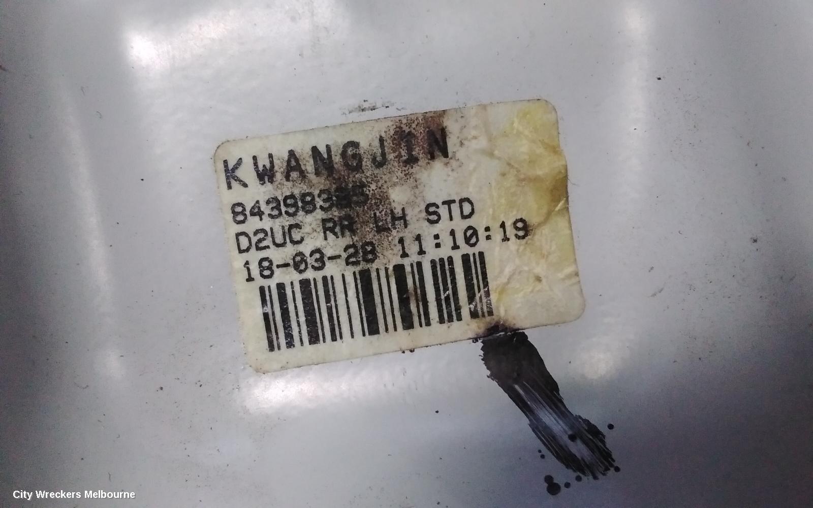 HOLDEN EQUINOX LEFT REAR WND REG/MOTOR, EQ, 09/2017 - 12/2020