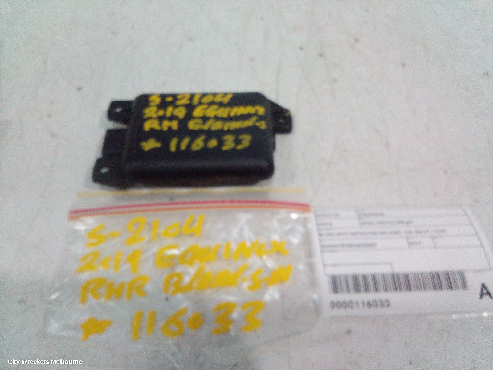 HOLDEN EQUINOX, EQ, 09/2017 - 12/2020, 84129136 BLIND SPOT MONITOR SENSOR MODULE: 116033