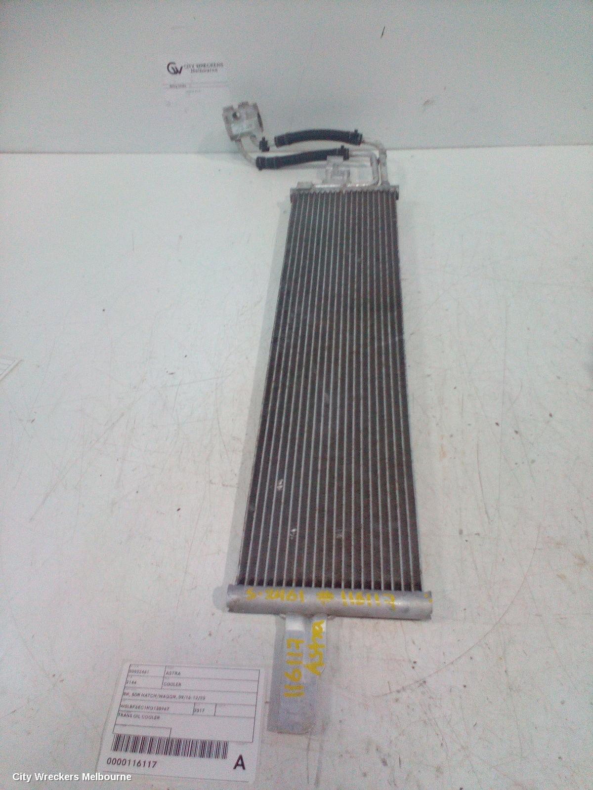 HOLDEN ASTRA COOLER, BK, 5DR HATCH/WAGON, 09/2016 - 12/2020