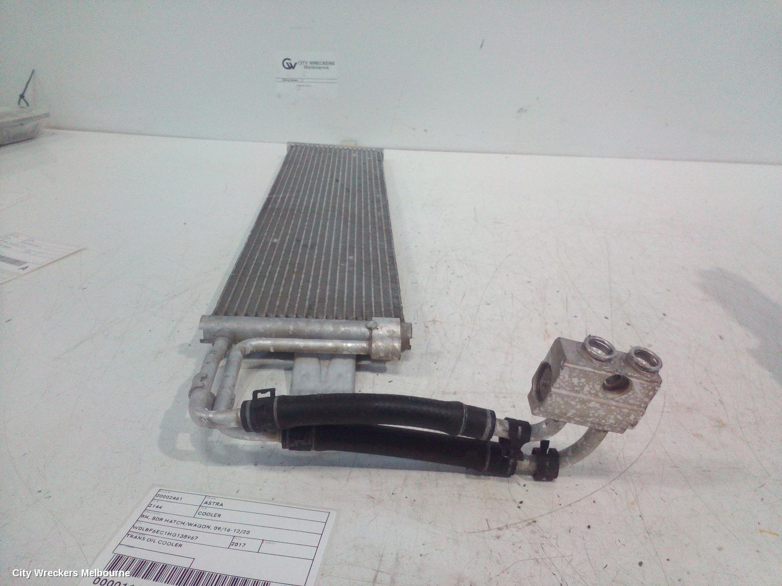 HOLDEN ASTRA COOLER, BK, 5DR HATCH/WAGON, 09/2016 - 12/2020