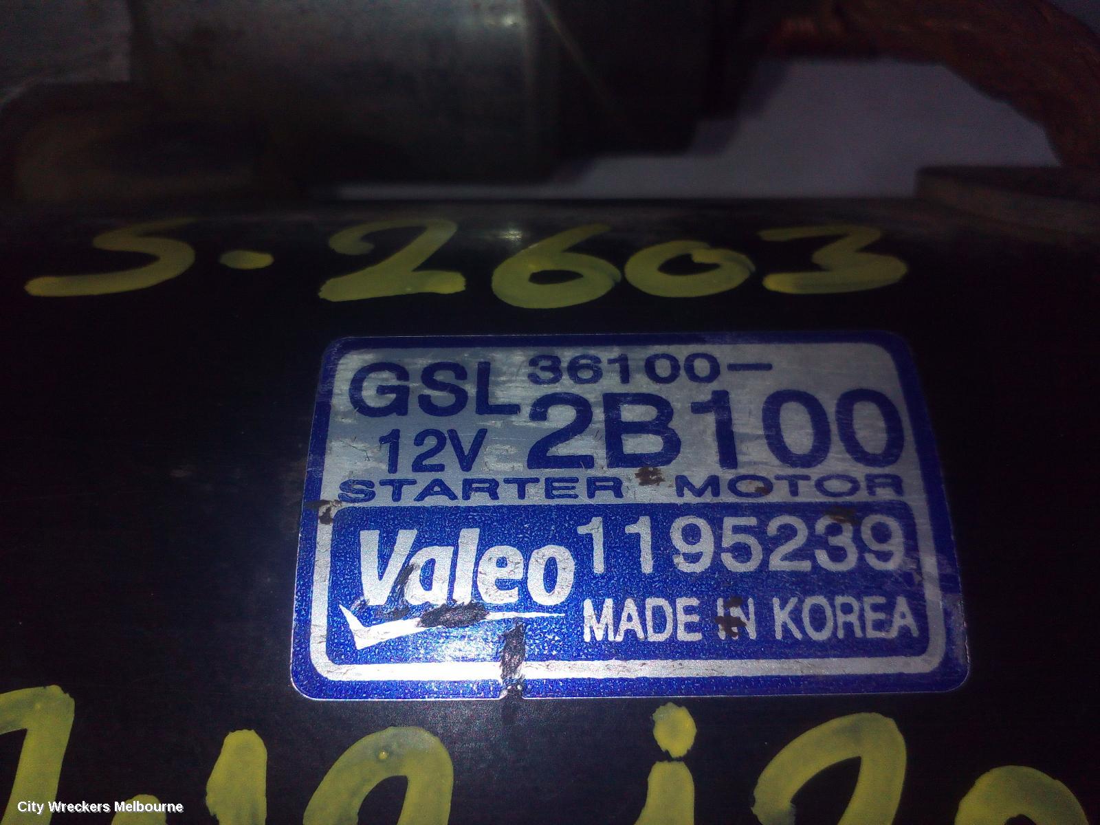 HYUNDAI I20 STARTER, PETROL, 1.4, AUTO/MANUAL T/M, PB, 07/2010 - 03/2012