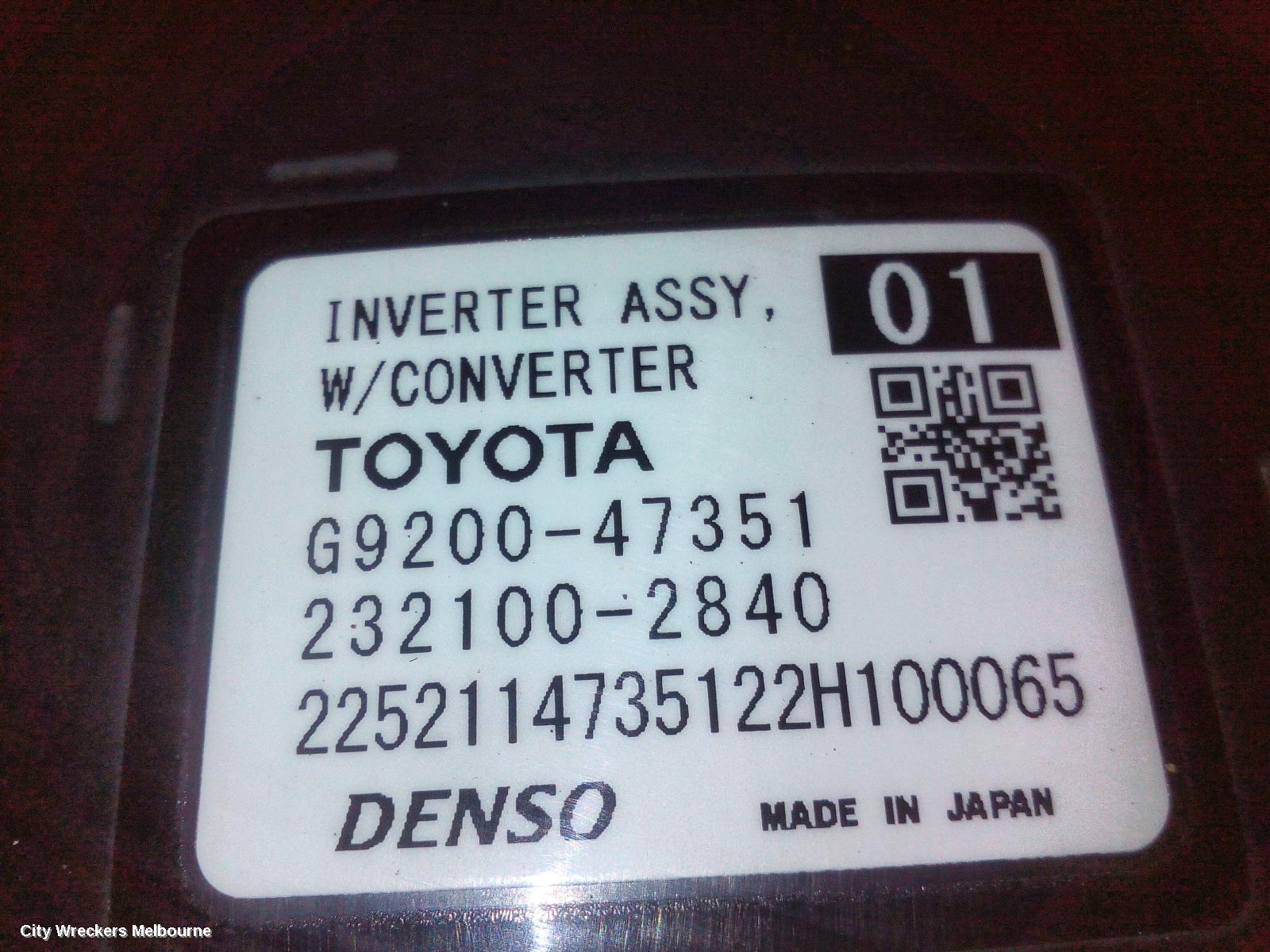 TOYOTA C-HR INVERTER, GEN 1, HYBRID INVERTER, 1.8, PETROL, 10/2019 ONWARDS