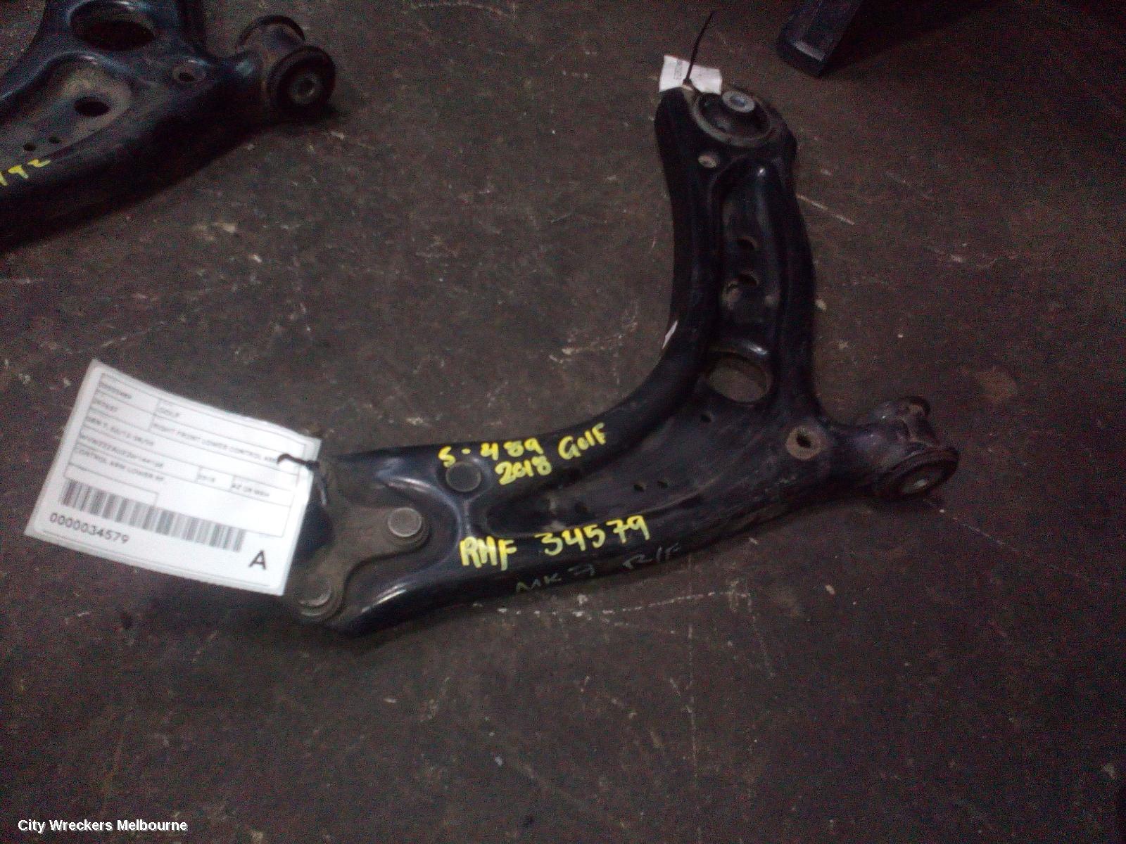 VOLKSWAGEN GOLF RIGHT FRONT LOWER CONTROL ARM, GEN 7, 03/2013 - 08/2020