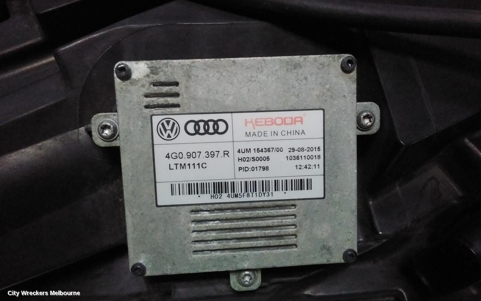 AUDI A6 RIGHT HEADLAMP, 4G/C7, SEDAN/WAGON, BI-XENON TYPE, 04/2011 - 06/2018