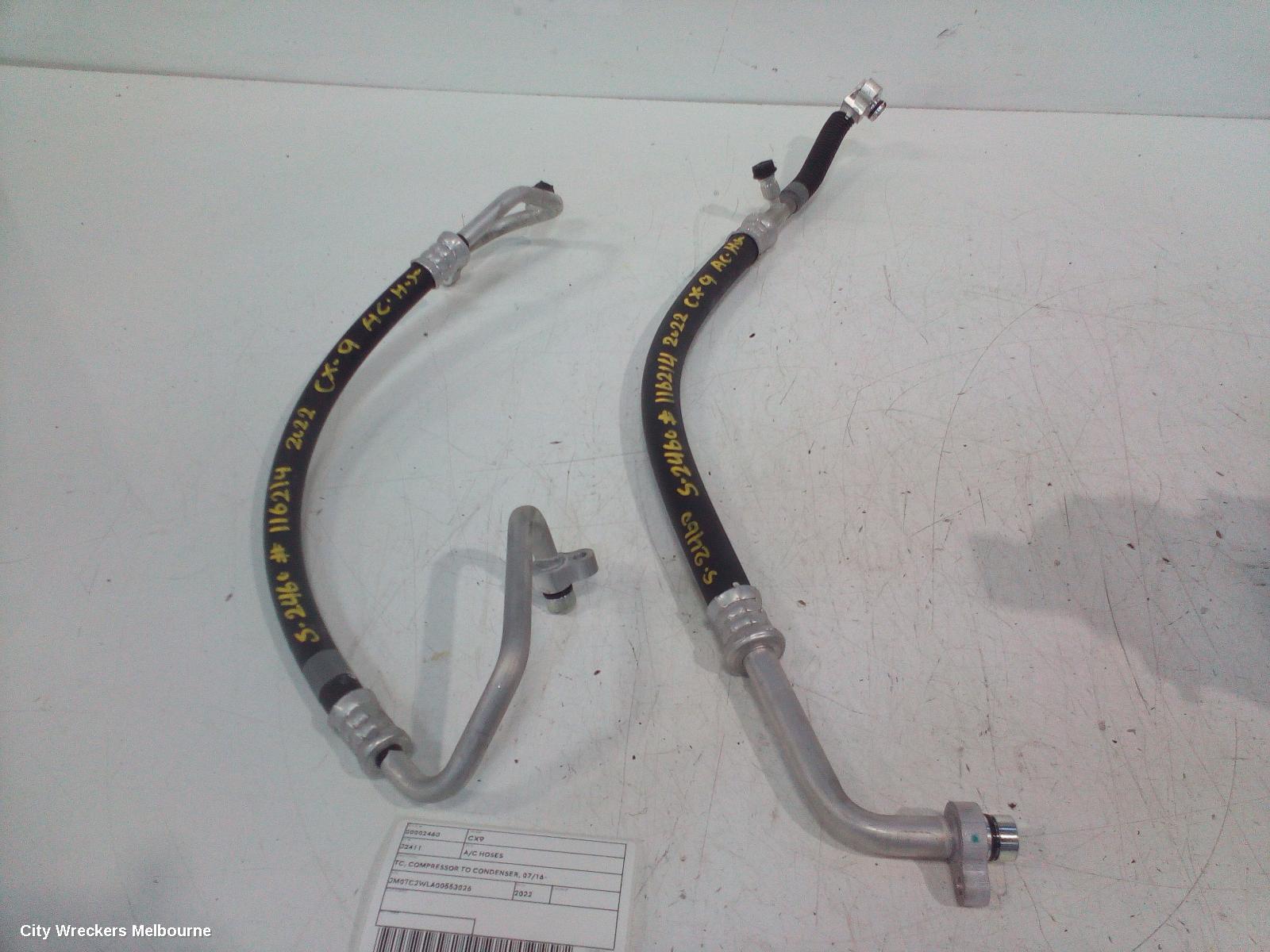 MAZDA CX9 A/C HOSES, TC, COMPRESSOR TO CONDENSER, 07/2016 ONWARDS