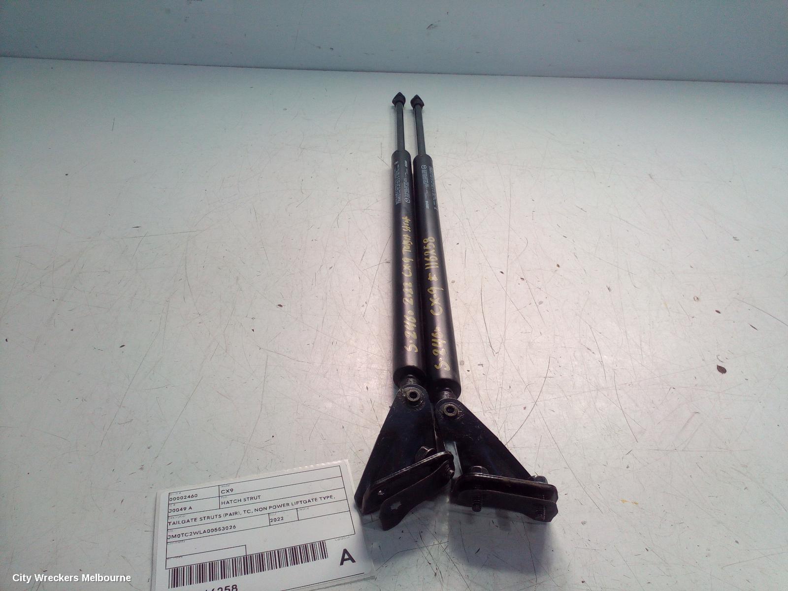MAZDA CX9 HATCH STRUT, TAILGATE STRUTS (PAIR), TC, NON POWER LIFTGATE TYPE, 07/2016 ONWARDS