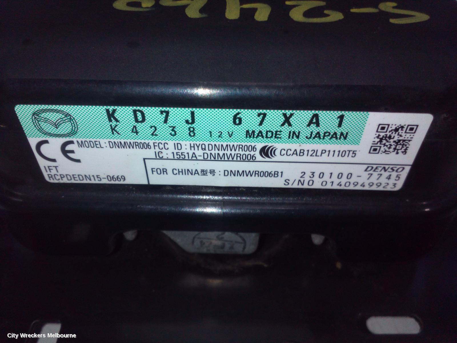 MAZDA CX9 ECU, ADAPTIVE CRUISE CONTROL MODULE, TC, 07/2016 ONWARDS