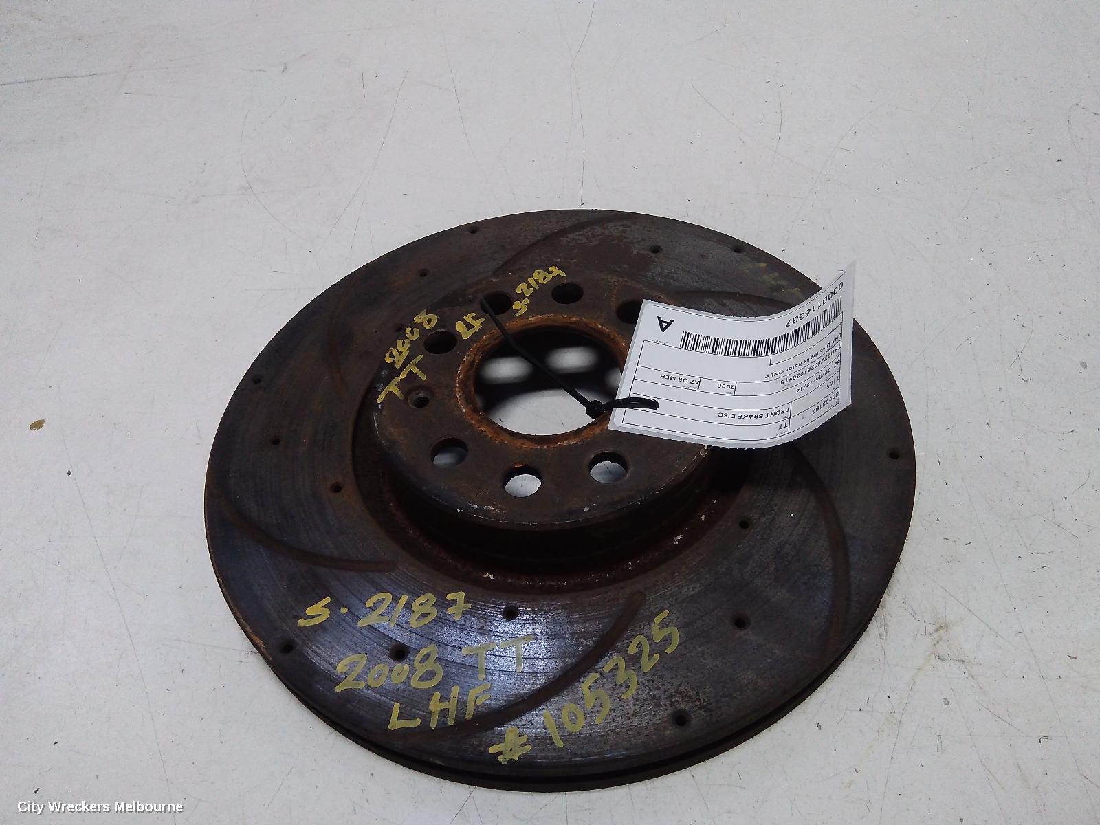 AUDI TT FRONT BRAKE DISC/DRM, 8J, 09/2006 - 12/2014