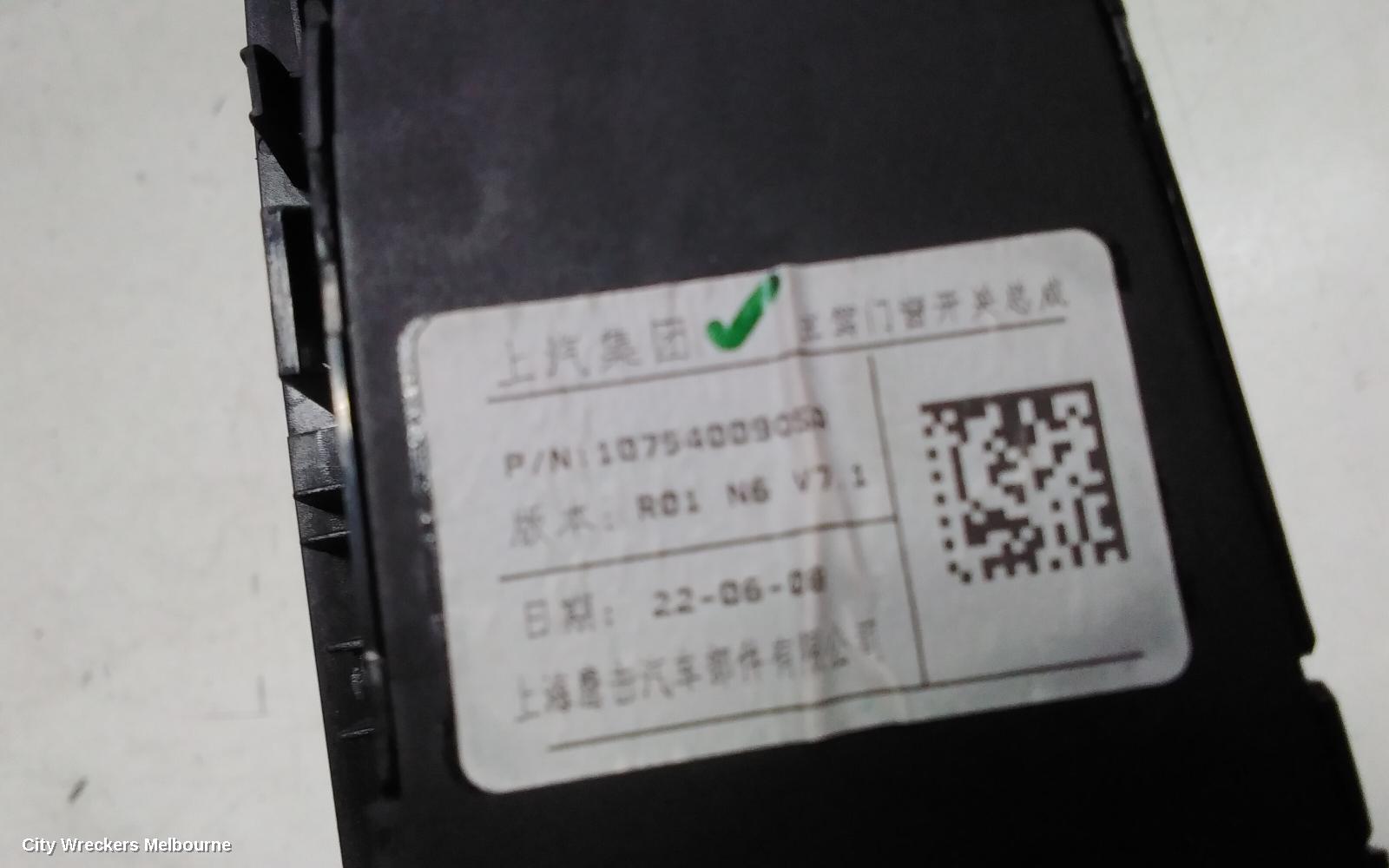 MG HS PWR DR WIND SWITCH, RH FRONT (MASTER SWITCH), W/ POWER FOLD TYPE, SAS23, 09/2019 ONWARDS