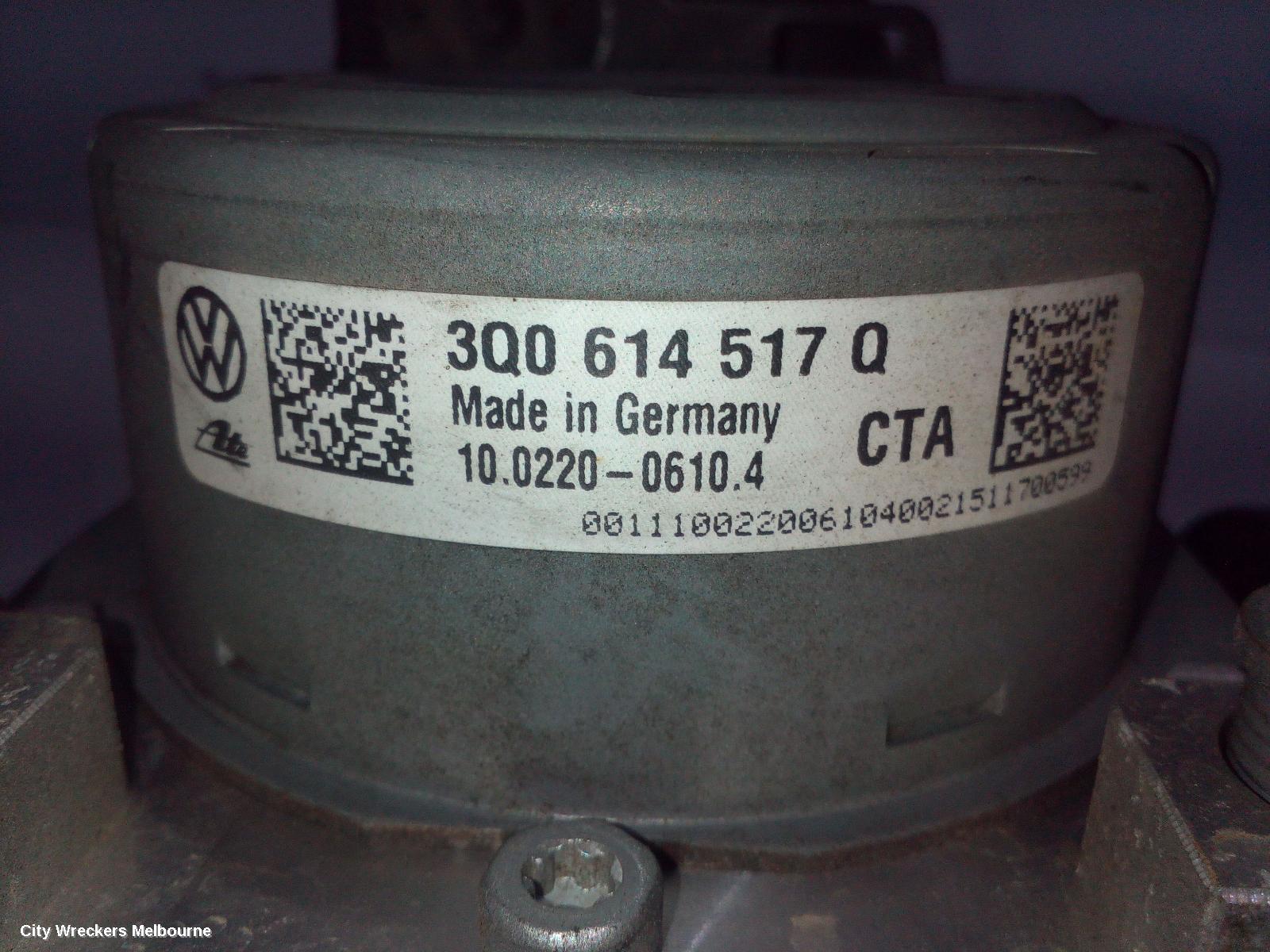 AUDI A3 ABS PUMP/MODULATOR, 8V, P/N 3Q0614517Q, 05/2013 - 10/2020