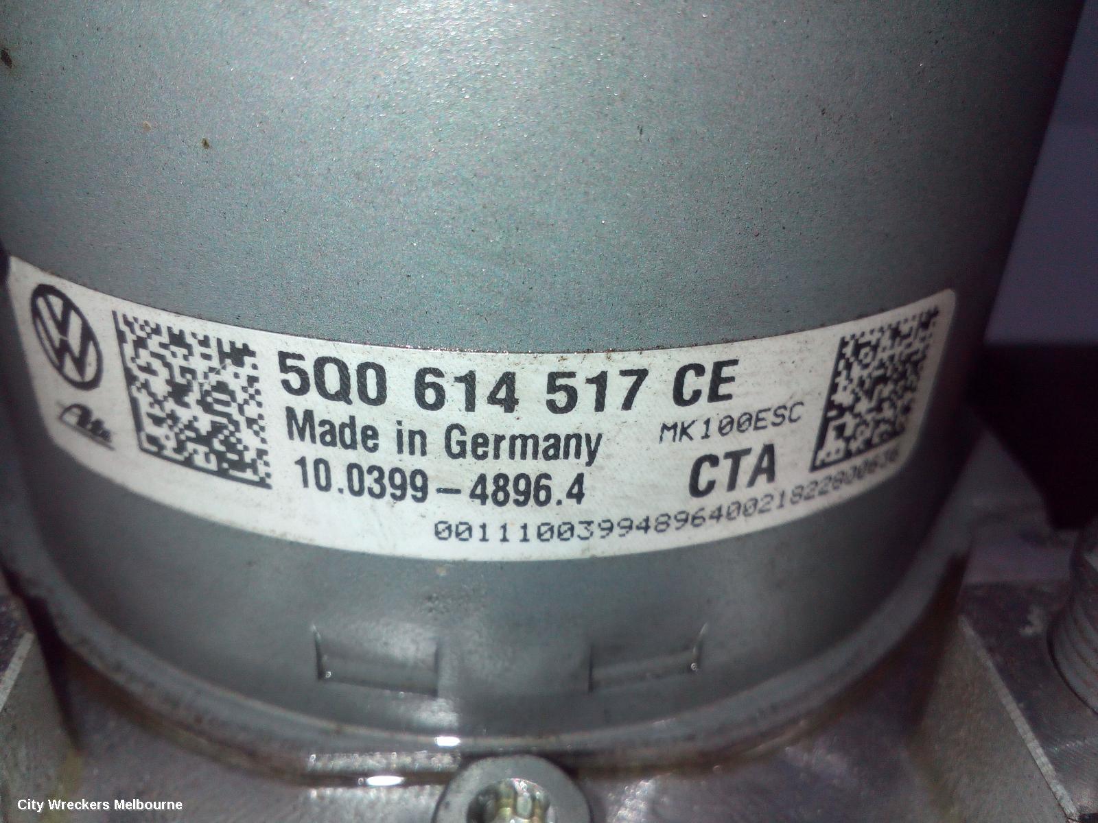AUDI A3 ABS PUMP/MODULATOR, 8V, P/N 5Q0614517CE, 05/2013 - 10/2020