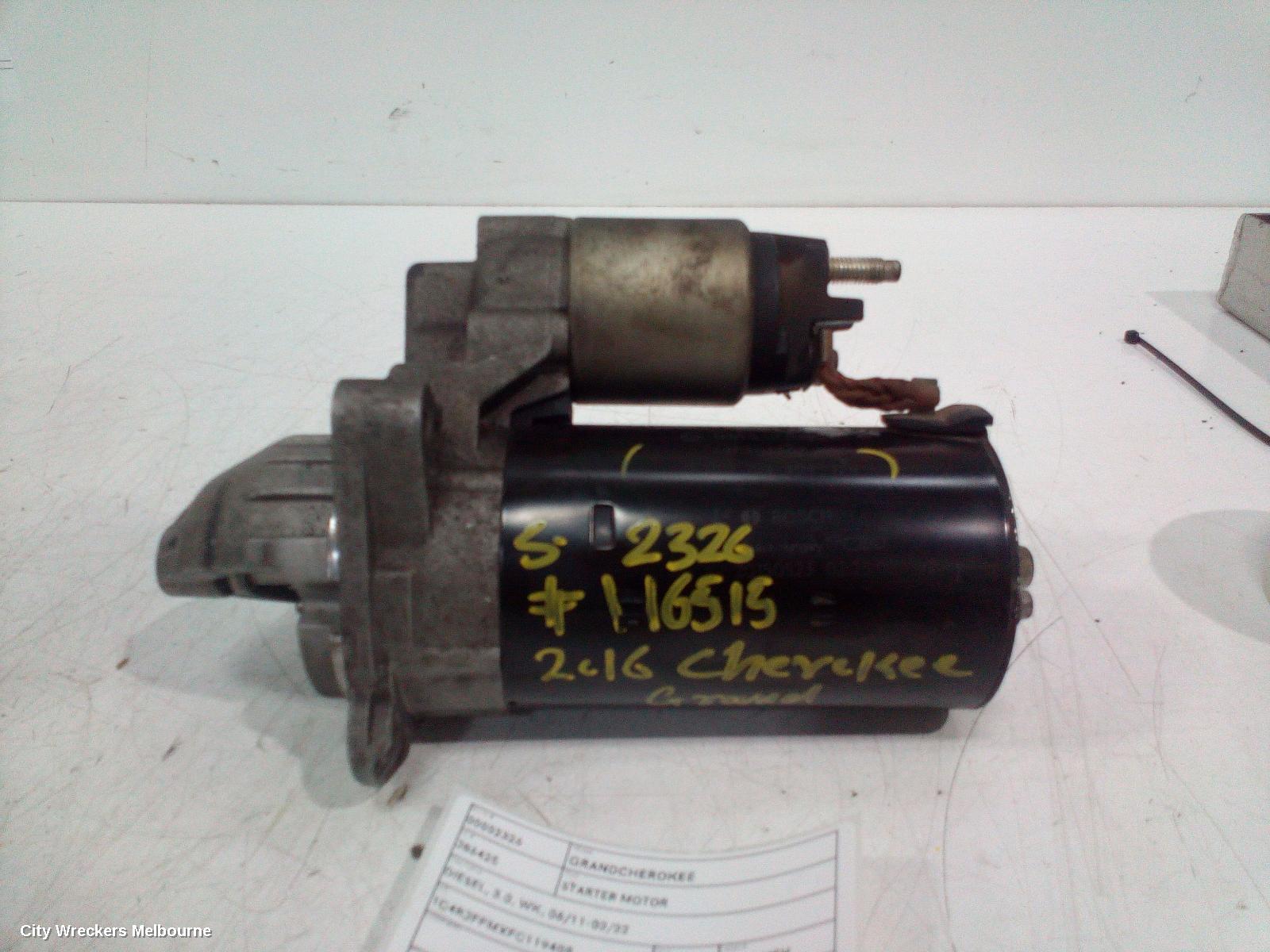 JEEP GRANDCHEROKEE STARTER, DIESEL, 3.0, WK, 06/2011 - 02/2022