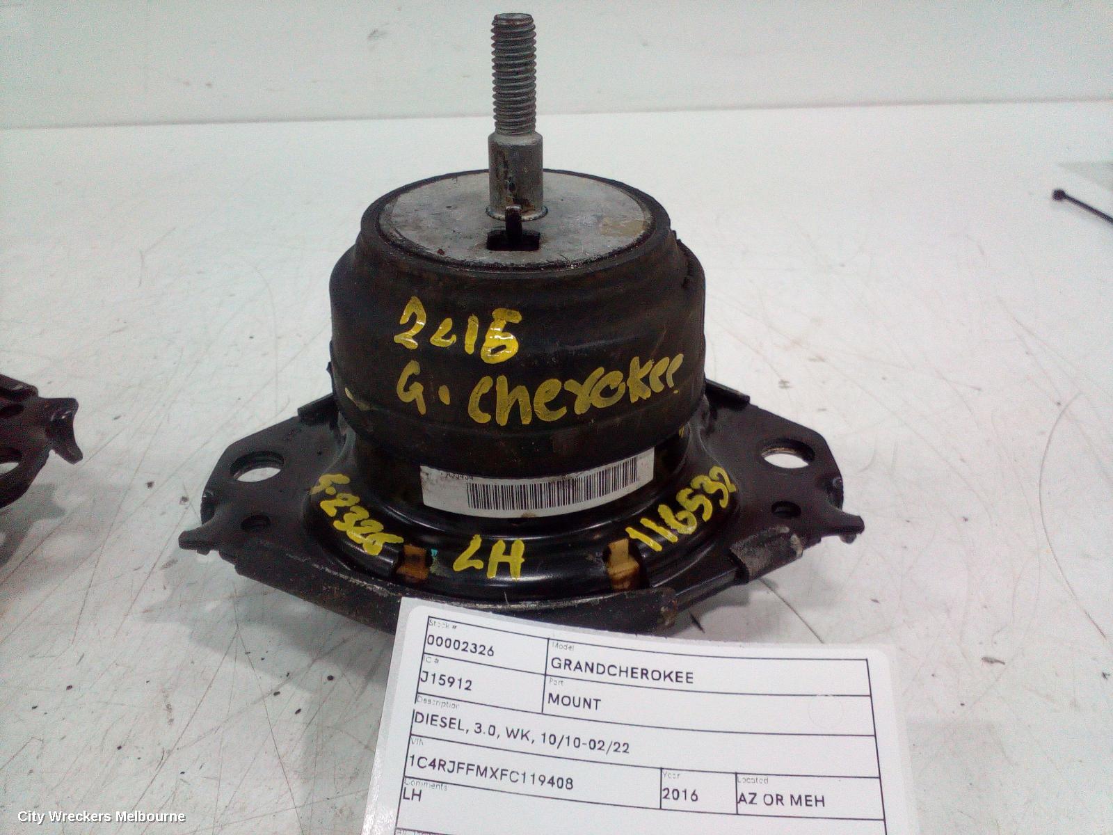 JEEP GRANDCHEROKEE MOUNT, ENGINE MOUNT, FRONT, LEFT, DIESEL, 3.0, TURBO, WK, 10/2010 - 02/2022