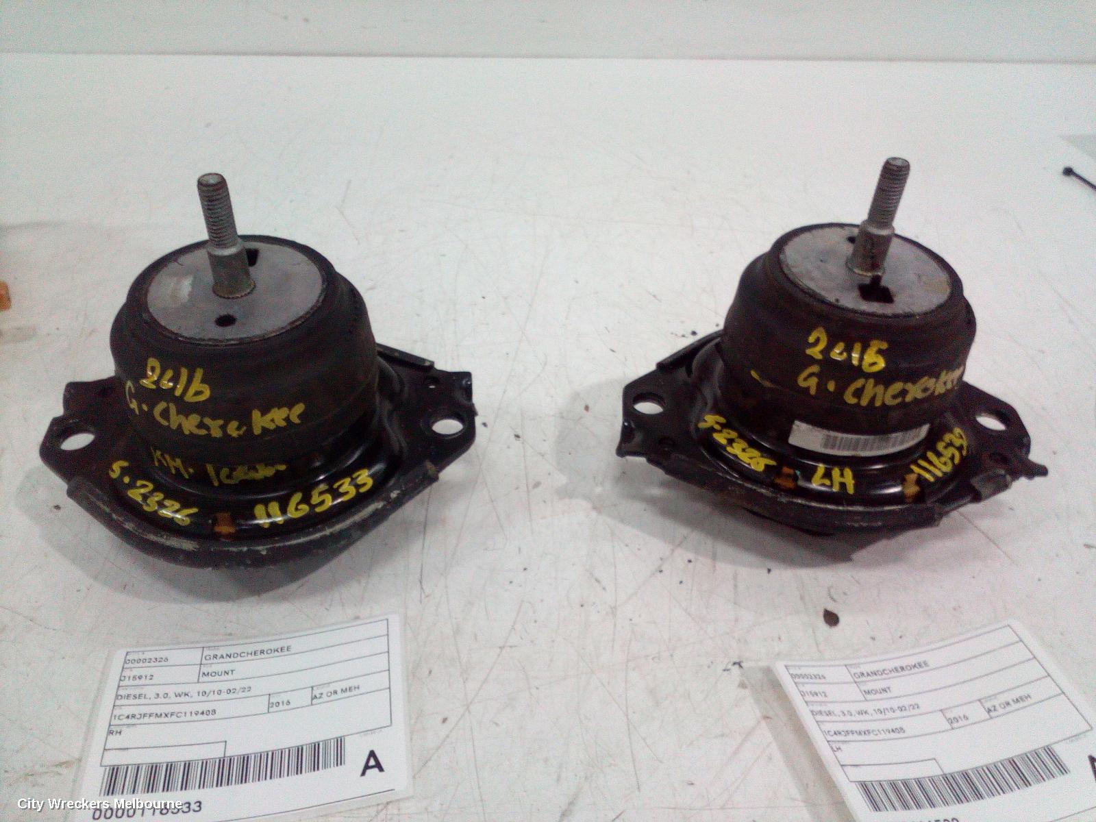 JEEP GRANDCHEROKEE MOUNT, ENGINE MOUNT, FRONT, LEFT, DIESEL, 3.0, TURBO, WK, 10/2010 - 02/2022