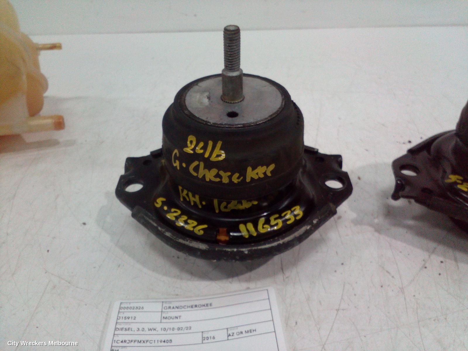 JEEP GRANDCHEROKEE MOUNT, ENGINE MOUNT, FRONT, RIGHT, DIESEL, 3.0, TURBO, WK, 10/2010 - 02/2022