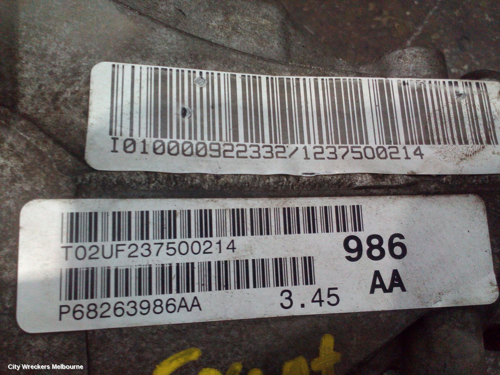 JEEP GRANDCHEROKEE DIFFERENTIAL CENTRE, FRONT, 3.0, DIESEL, WK, 3.44/3.45 RATIO, 10/2010 - 02/2022