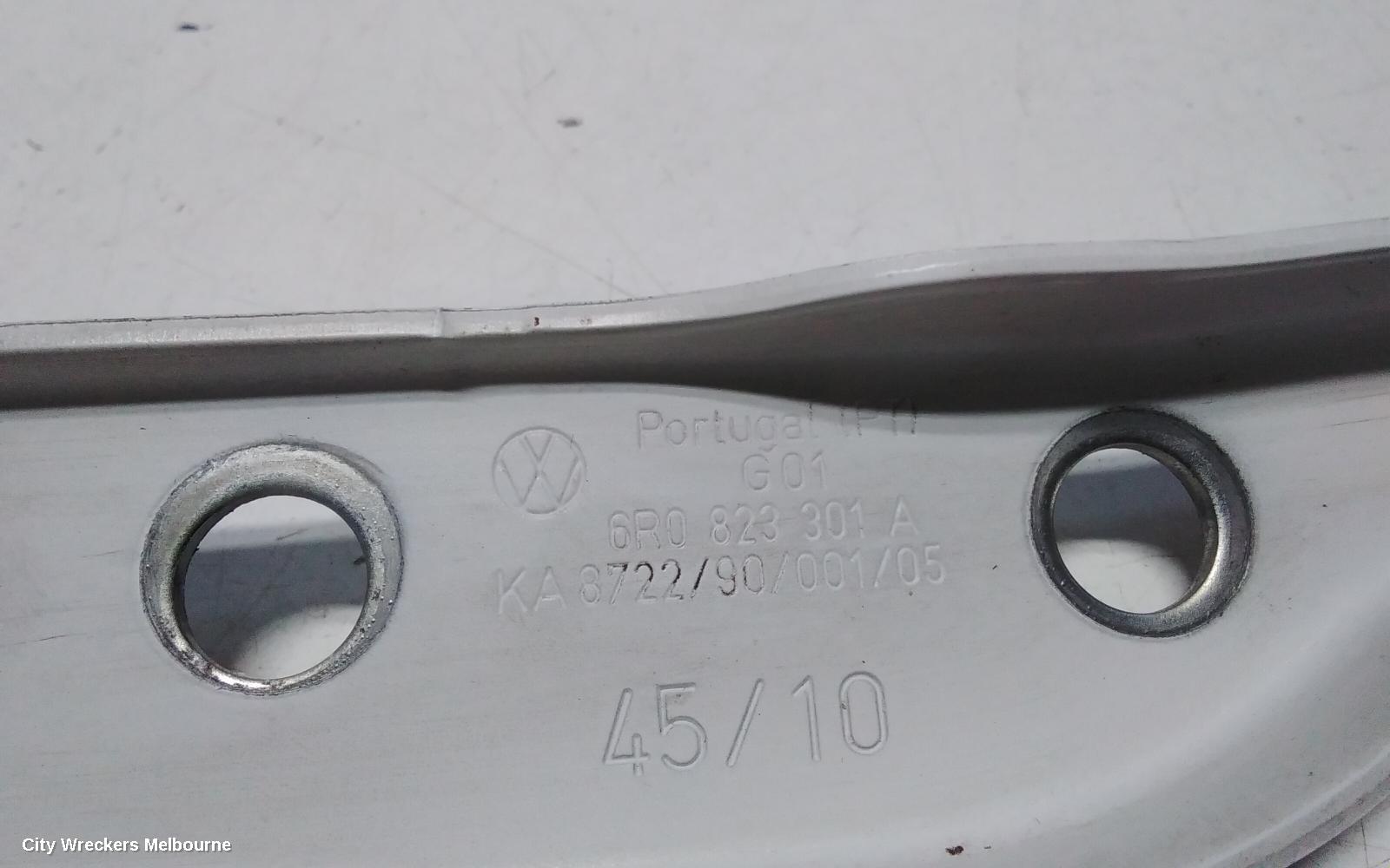 VOLKSWAGEN POLO BONNET HINGE/STRUT, HINGES (PAIR), 6R, 05/2010 - 09/2017