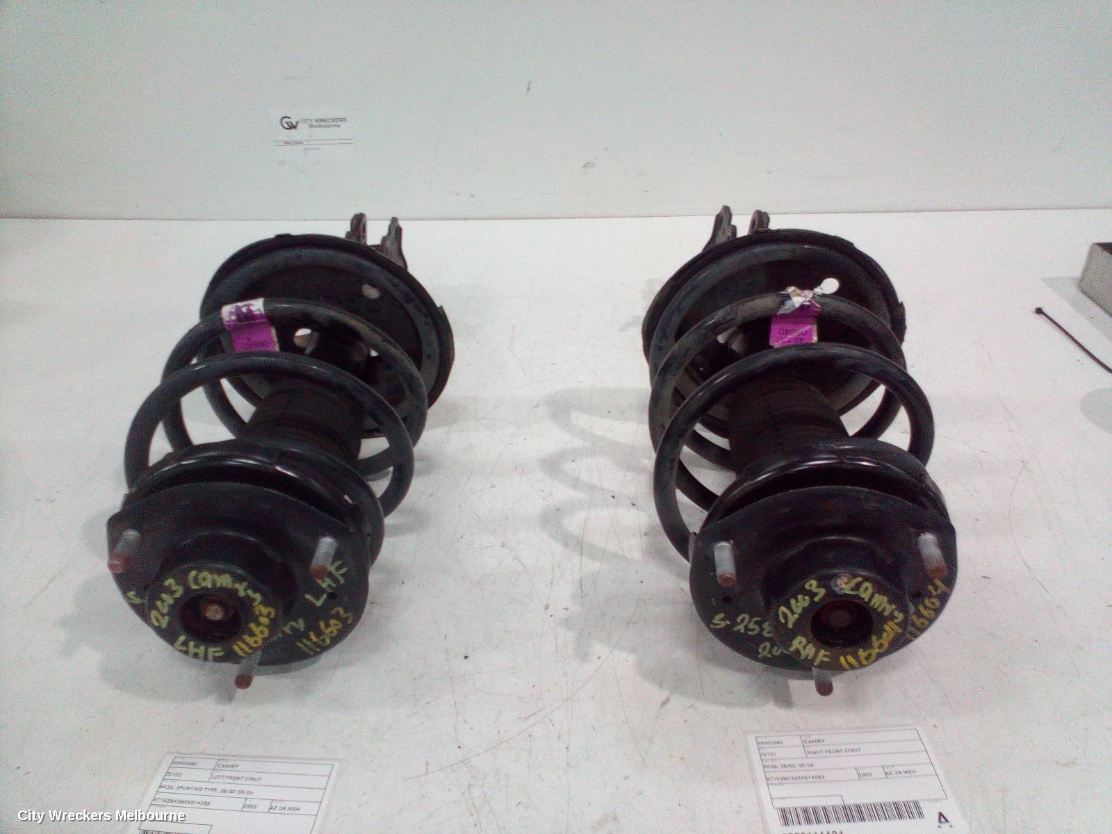 TOYOTA CAMRY RIGHT FRONT STRUT, SK36, 08/2002 - 05/2006