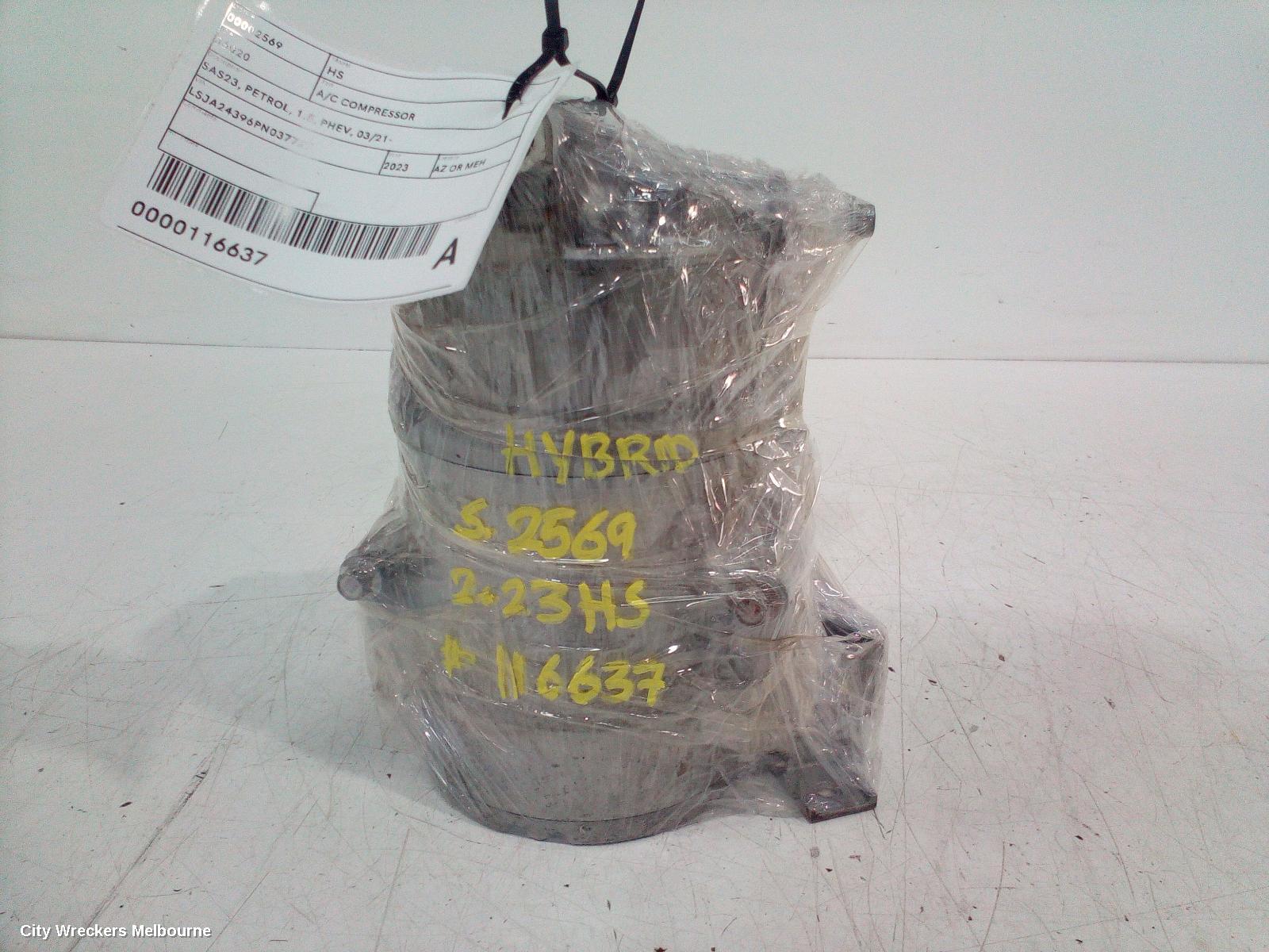 MG HS A/C COMPRESSOR, SAS23, PETROL, 1.5, PHEV, 03/2021 ONWARDS