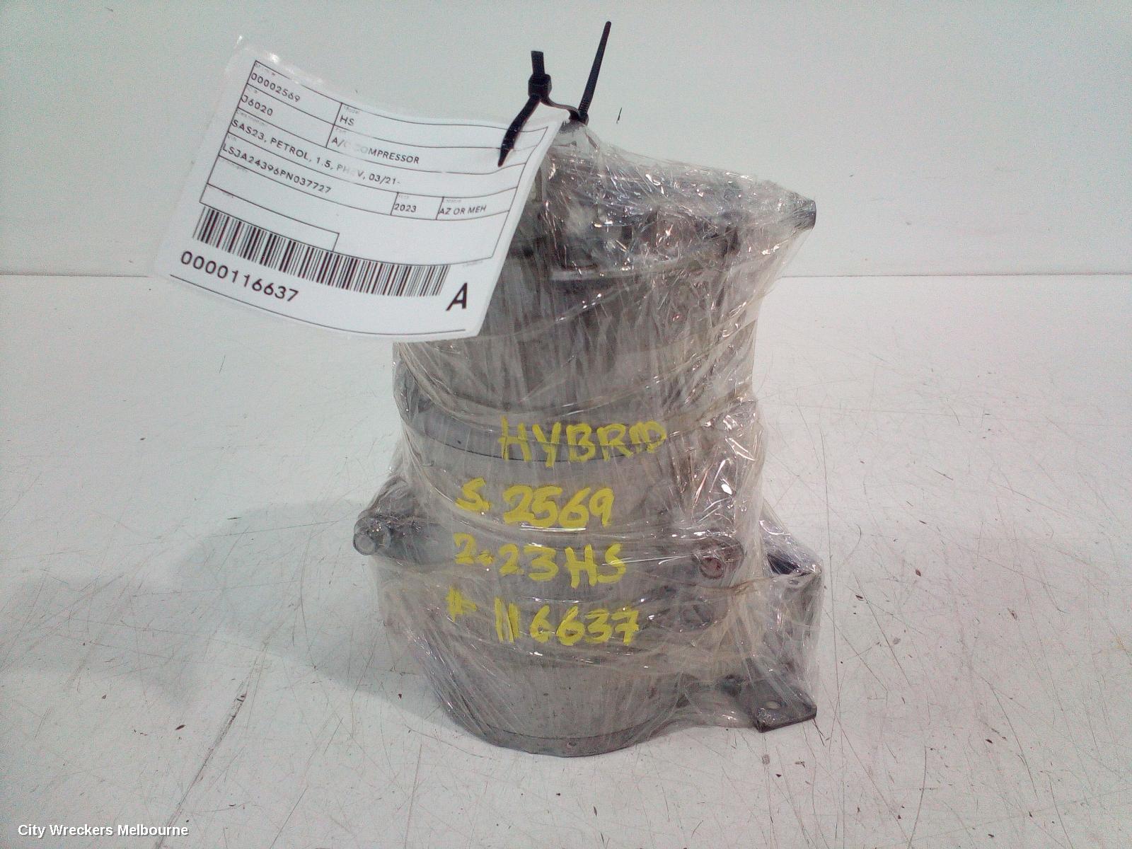 MG HS A/C COMPRESSOR, SAS23, PETROL, 1.5, PHEV, 03/2021 ONWARDS