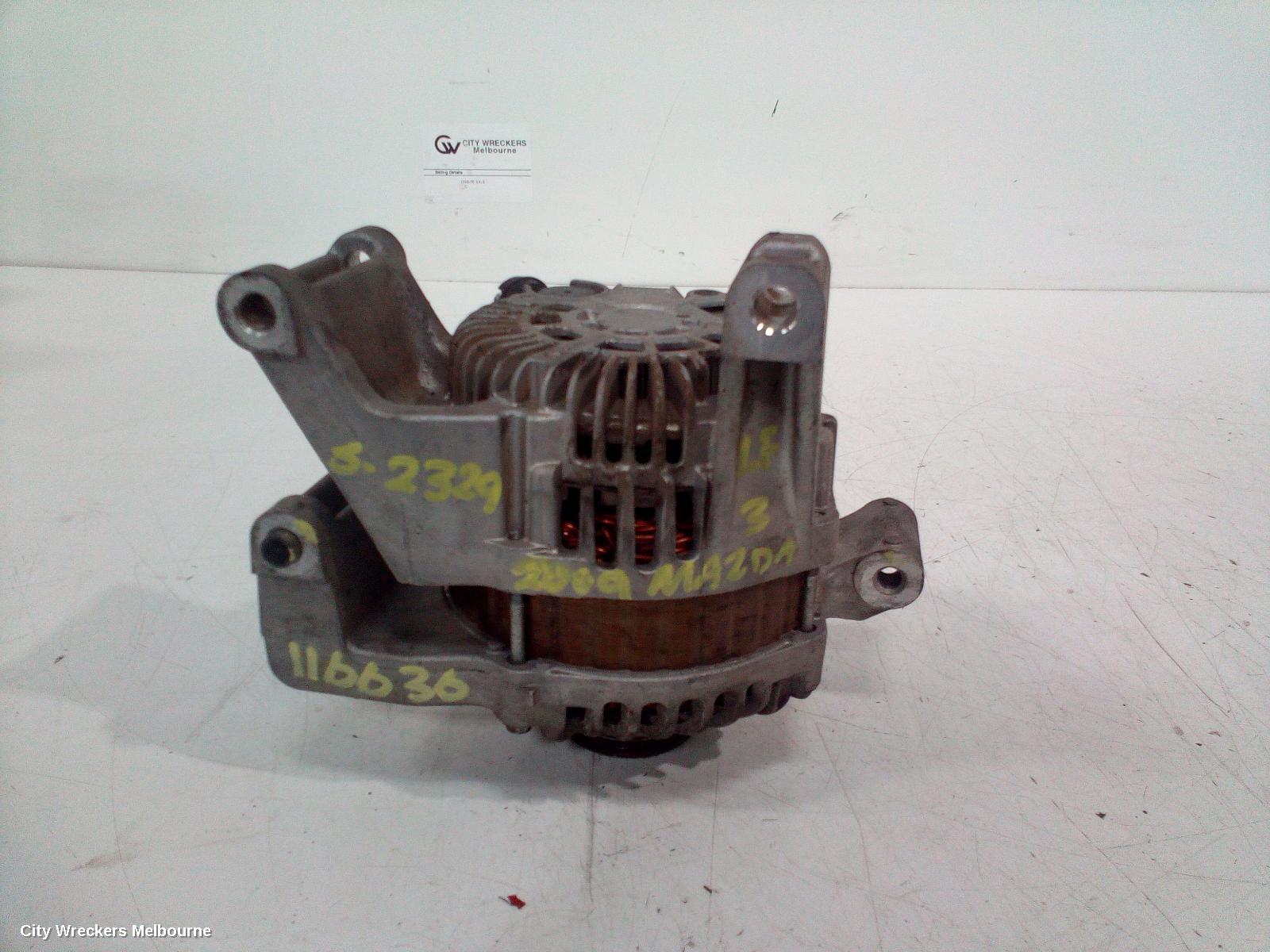 MAZDA 3 ALTERNATOR, PETROL, 2.0, LF, BL (VIN 8TH = F), 04/2009 - 10/2013