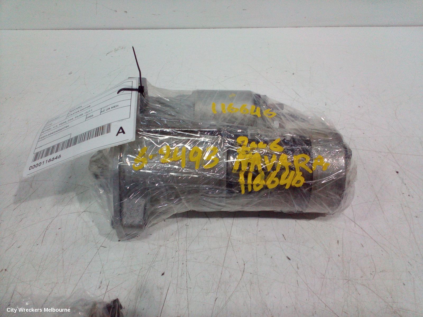 NISSAN NAVARA STARTER, PETROL, 4.0, VQ40, D40, 09/2005 - 12/2011