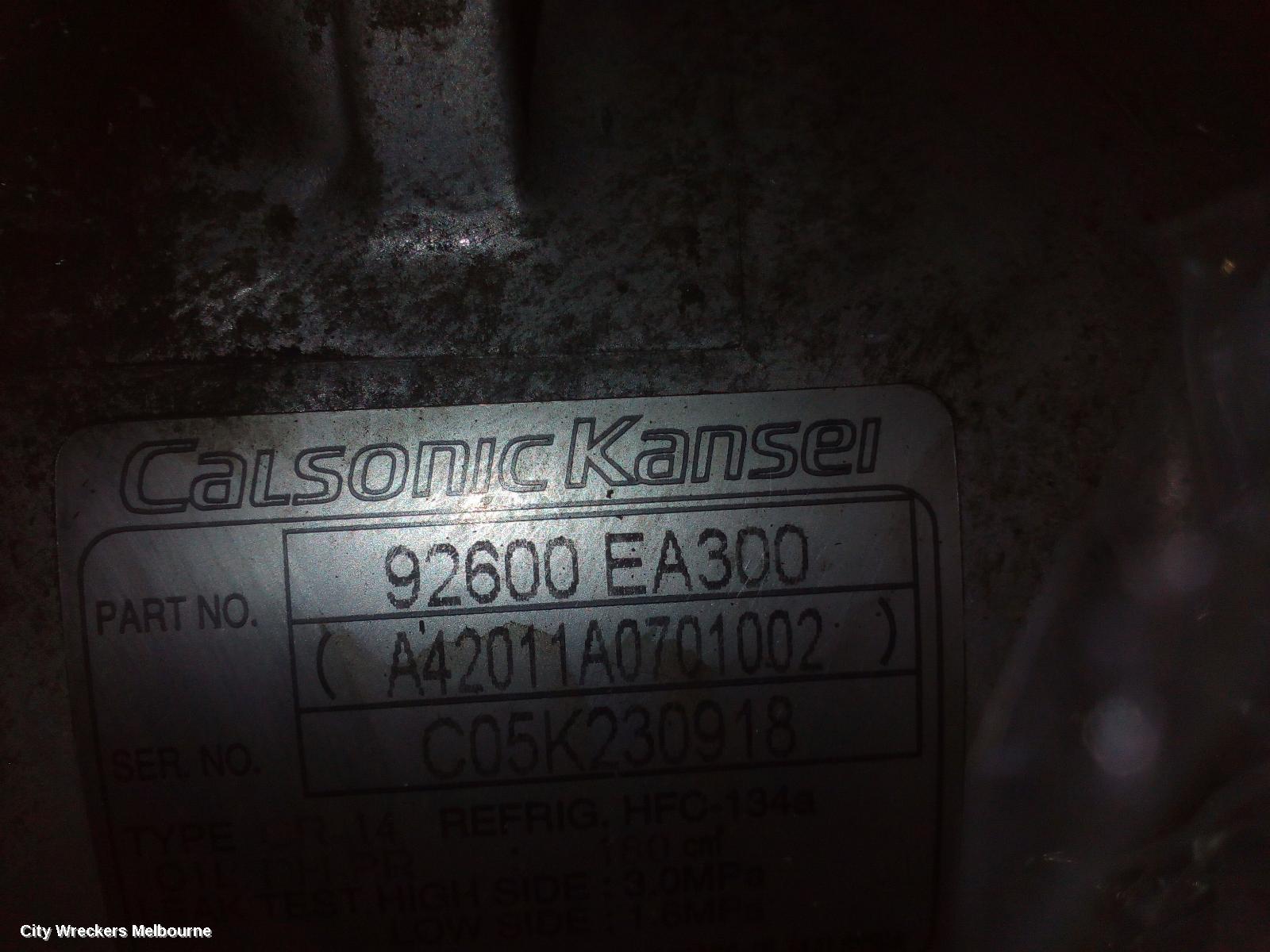 NISSAN NAVARA A/C COMPRESSOR, D40, 4.0, VQ40, PETROL, 09/2005 - 01/2010