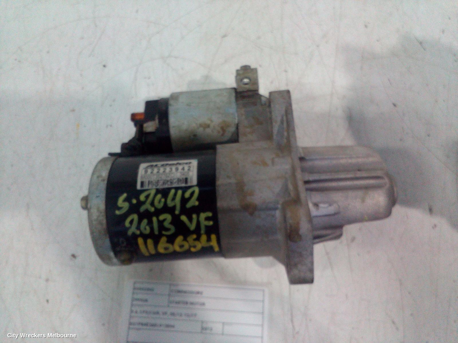 HOLDEN COMMODORE STARTER, 3.6, LFX/LWR, VF, 05/2013 - 12/2017