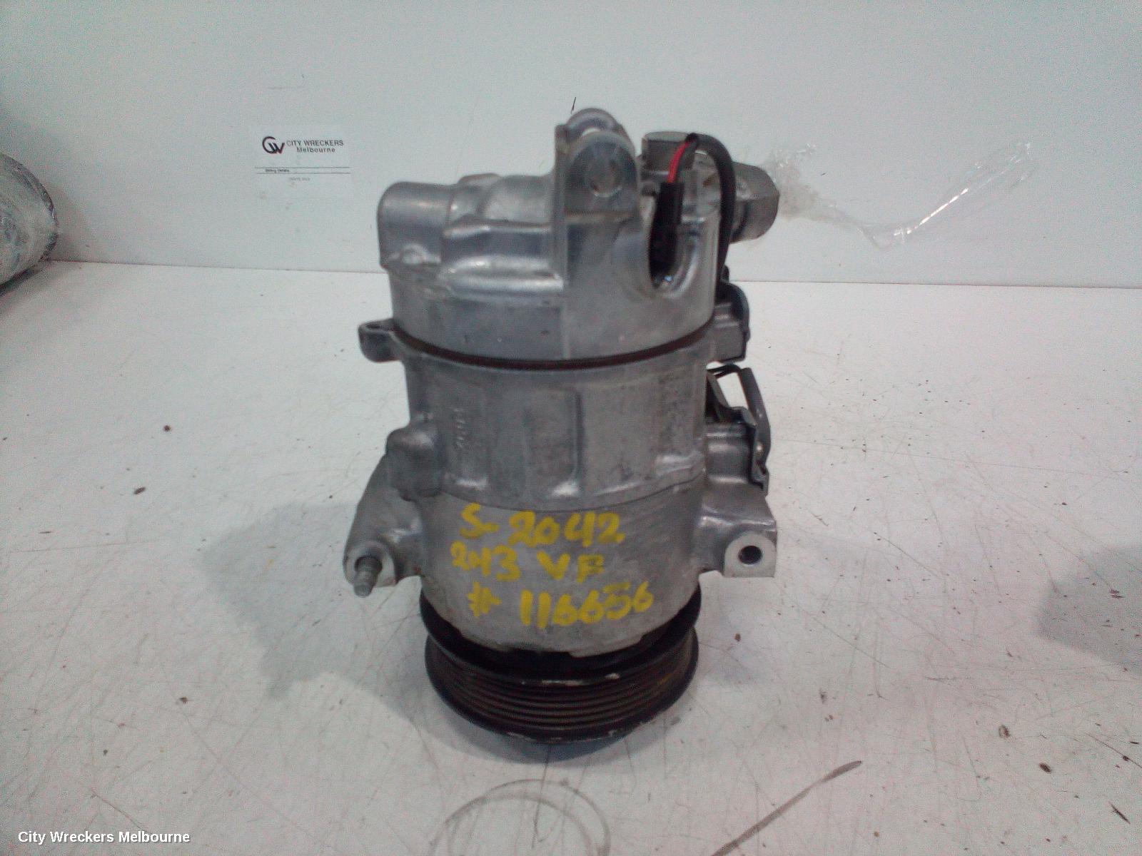 HOLDEN COMMODORE A/C COMPRESSOR, VF, 3.6, 05/2013 - 12/2017
