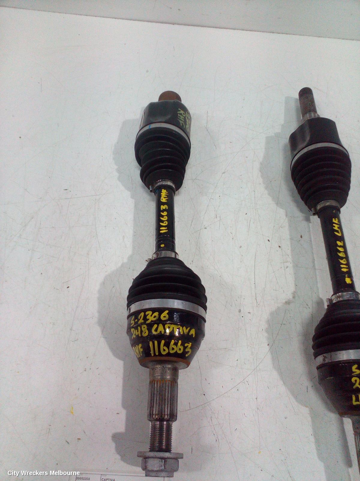 HOLDEN CAPTIVA RIGHT DRIVESHAFT, FRONT, AUTO T/M, PETROL, 3.0, CG, 01/2011 - 06/2018