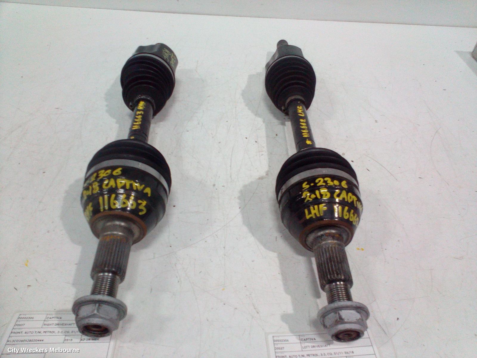HOLDEN CAPTIVA RIGHT DRIVESHAFT, FRONT, AUTO T/M, PETROL, 3.0, CG, 01/2011 - 06/2018