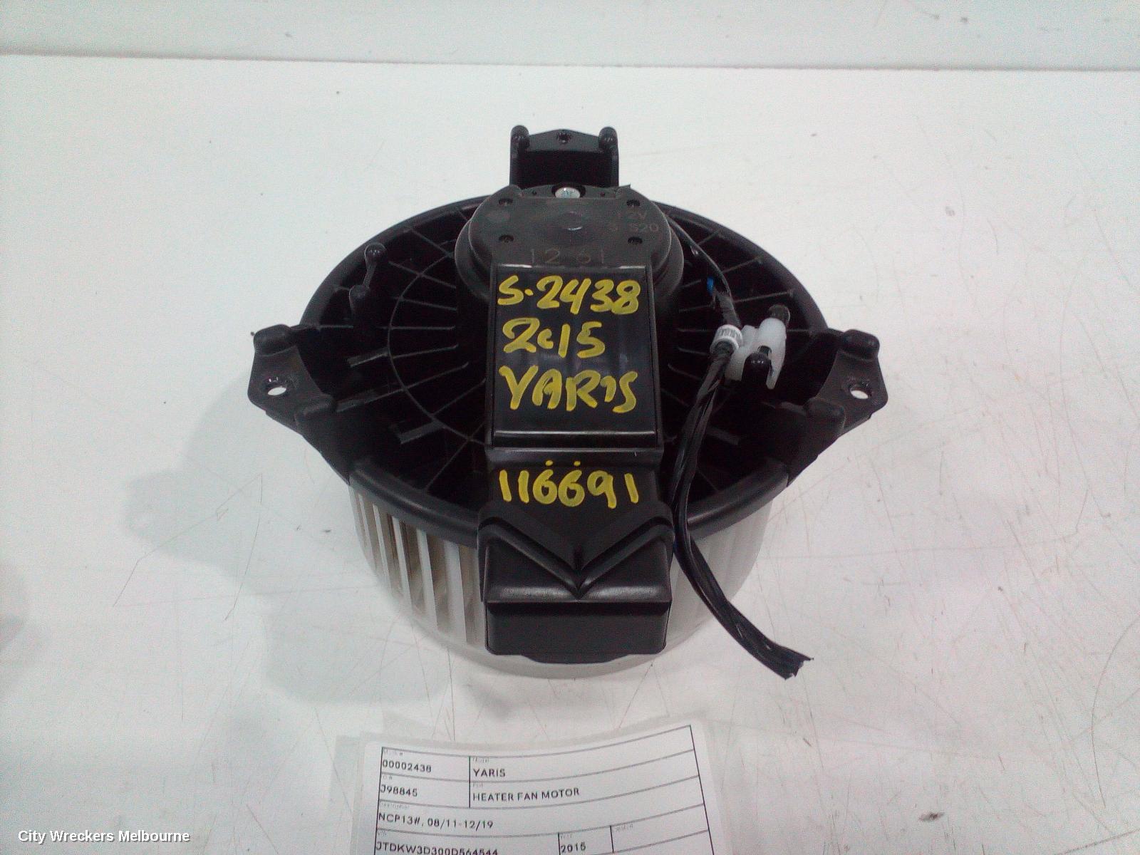 TOYOTA YARIS HEATER FAN MOTOR, NCP13#, 08/2011 - 12/2019