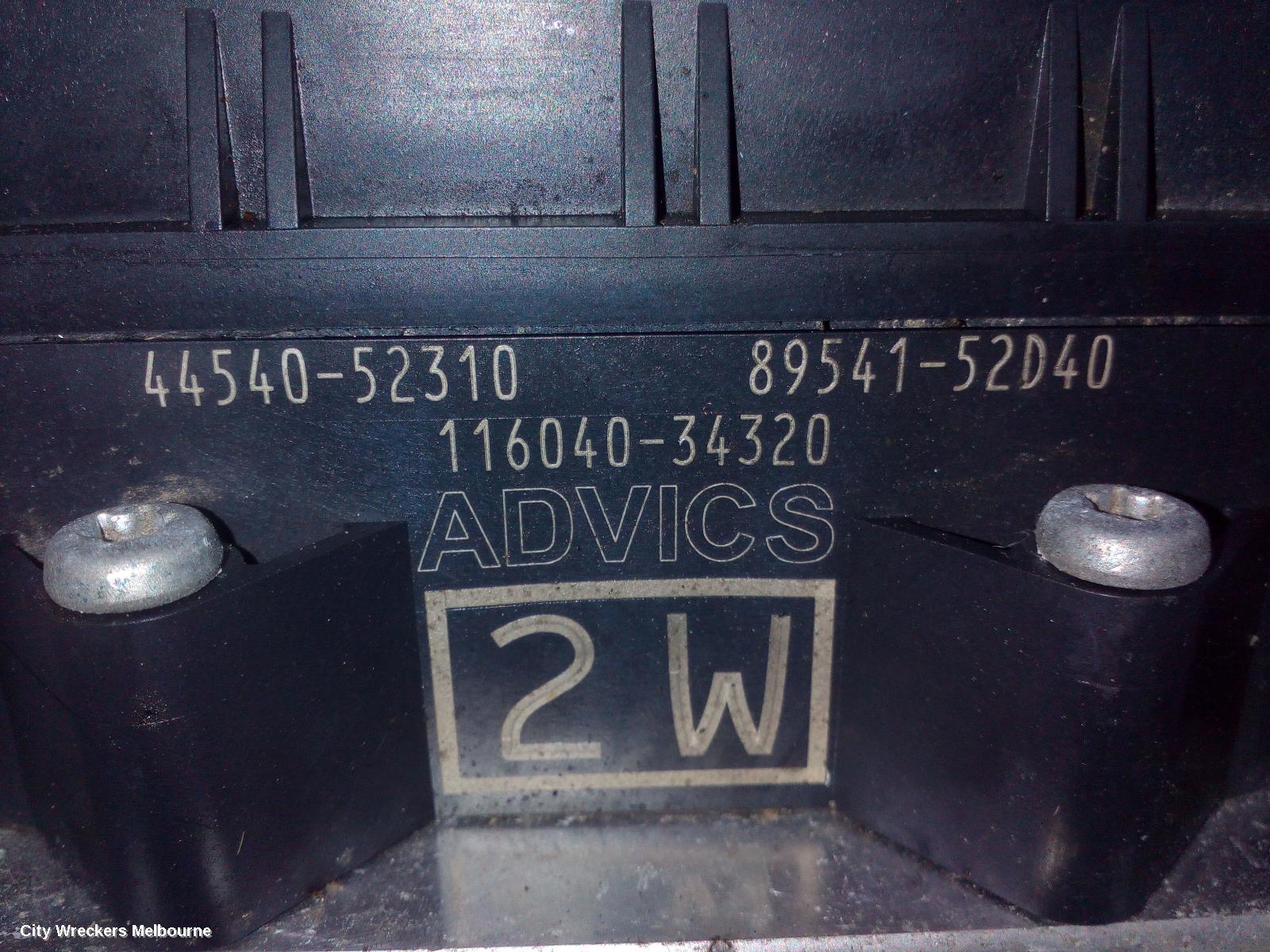 TOYOTA YARIS ABS PUMP/MODULATOR, 3DR/5DR HATCH, NCP13#, 08/2011 - 12/2019
