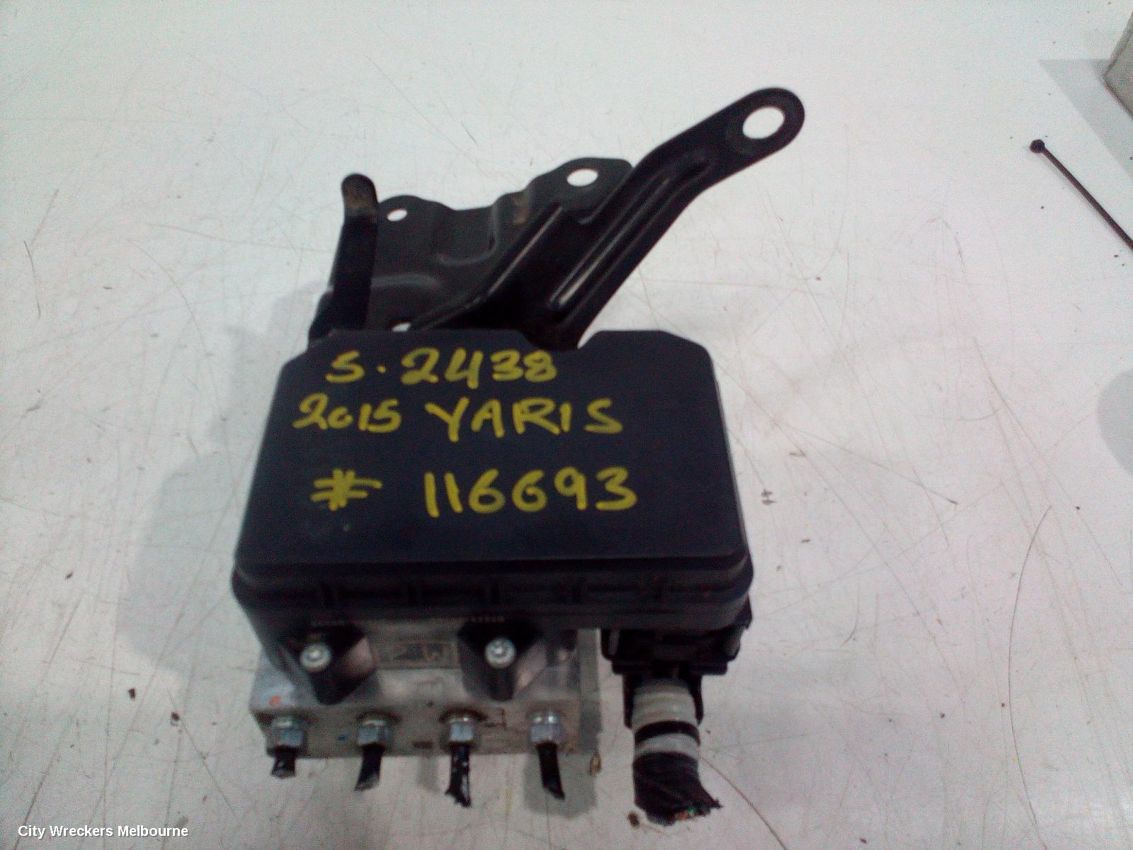 TOYOTA YARIS ABS PUMP/MODULATOR, 3DR/5DR HATCH, NCP13#, 08/2011 - 12/2019