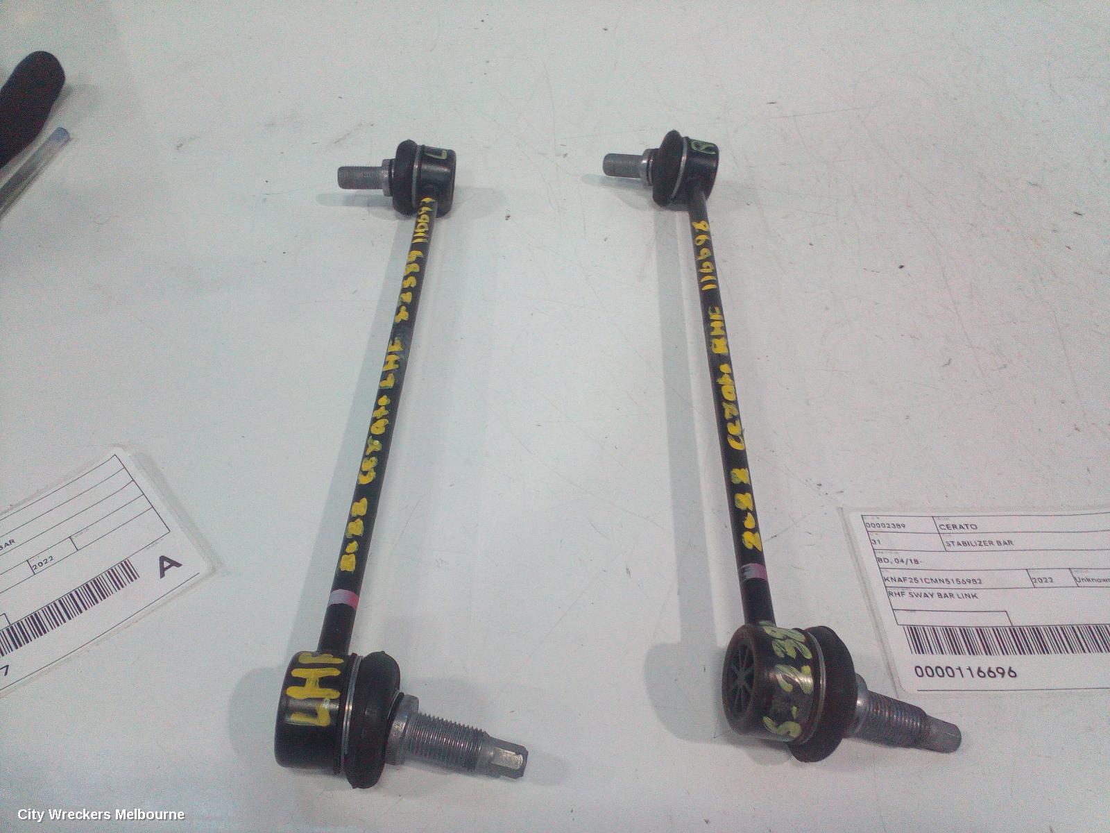 KIA CERATO STABILISER BAR, BD, 04/2018 - 09/2024