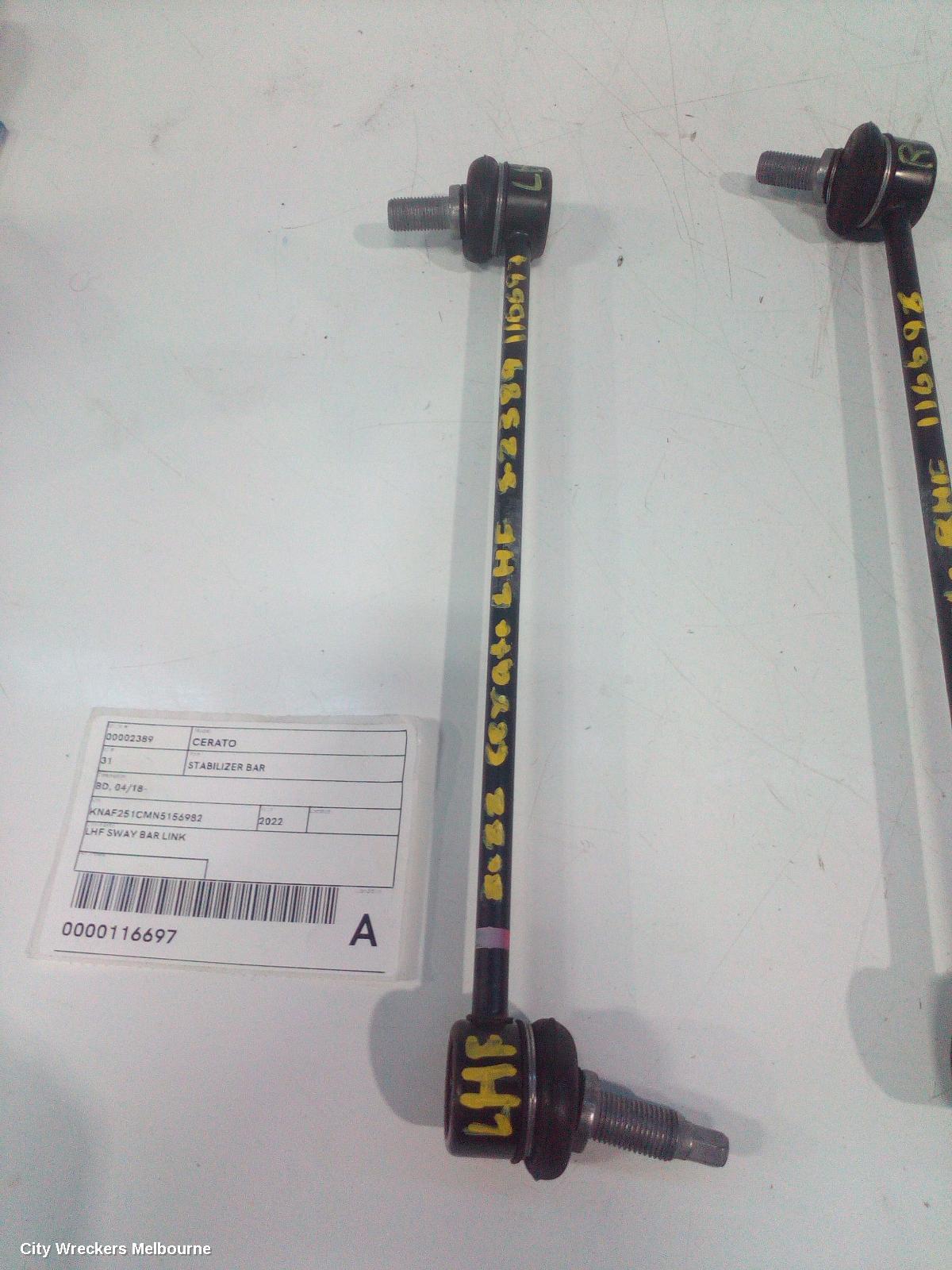 KIA CERATO STABILISER BAR, BD, 04/2018 - 09/2024