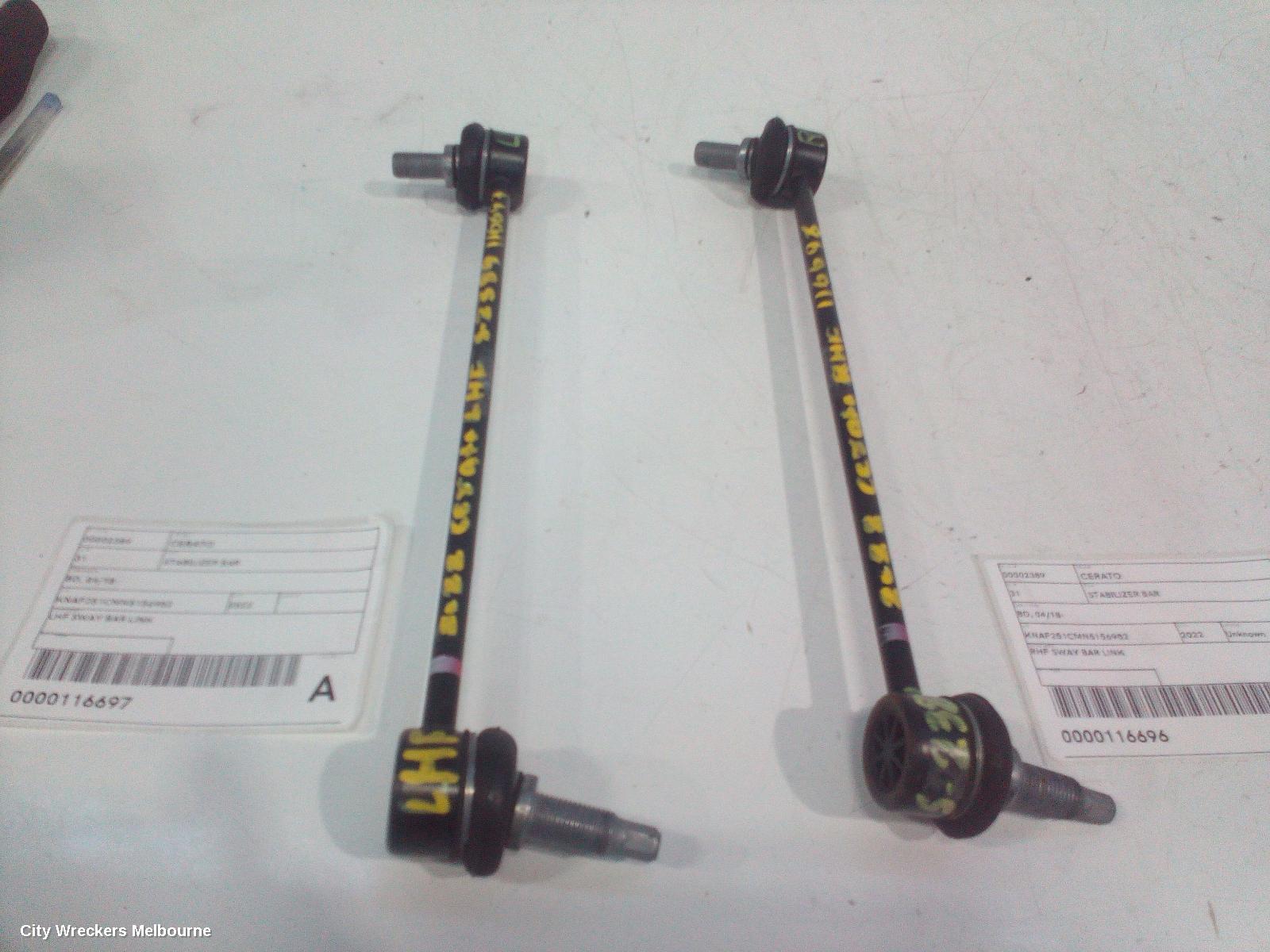 KIA CERATO STABILISER BAR, BD, 04/2018 - 09/2024