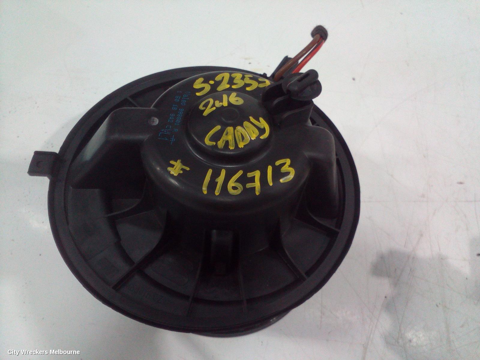 VOLKSWAGEN CADDY HEATER FAN MOTOR, 2KN, P/N 1K2819015, NON CLIMATE CONTROL TYPE, 12/2015 ONWARDS 02/2021
