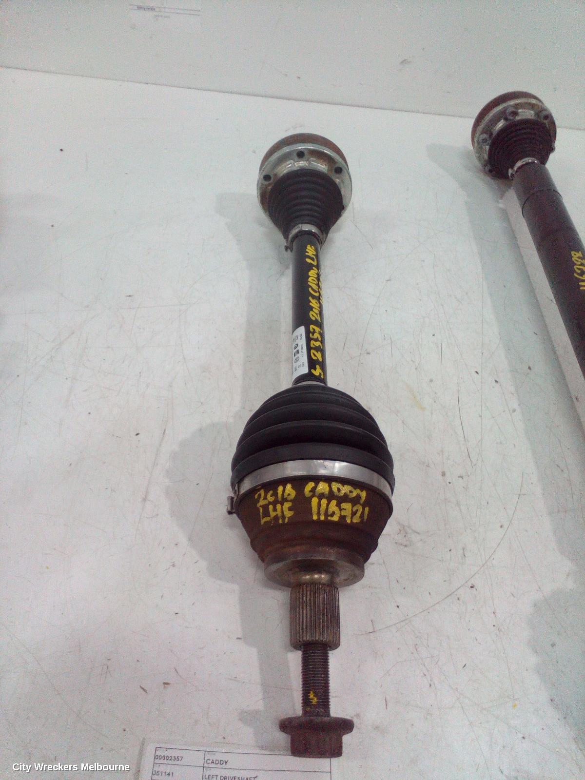 VOLKSWAGEN CADDY LEFT DRIVESHAFT, MANUAL T/M, PETROL, 1.2, 2KN, 07/2015 - 02/2021
