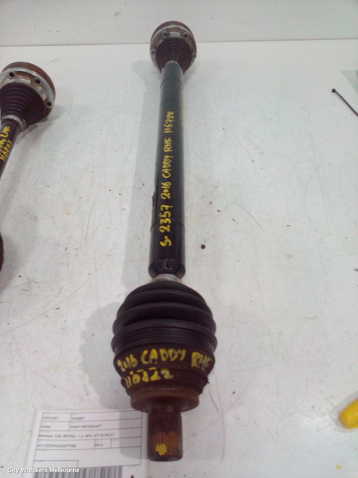 VOLKSWAGEN CADDY RIGHT DRIVESHAFT, MANUAL T/M, PETROL, 1.2, 2KN, 07/2015 - 02/2021