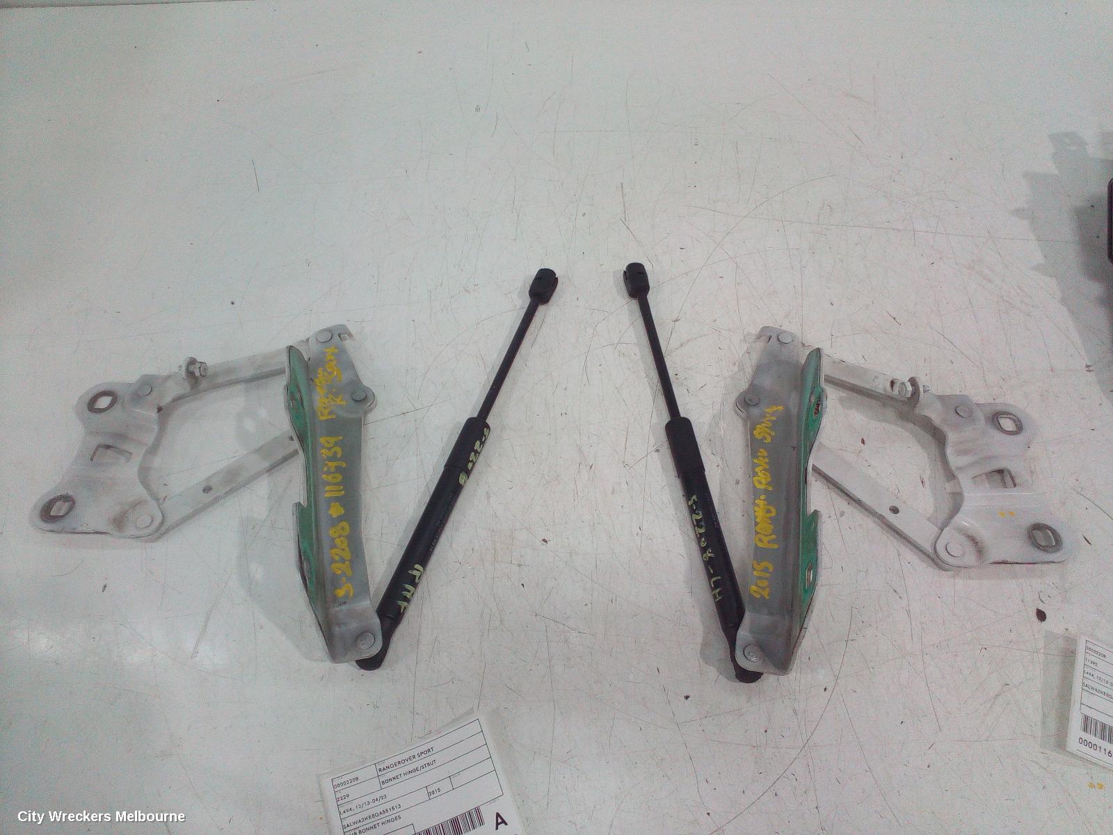 LAND ROVER RANGEROVER SPORT BONNET HINGE/STRUT, L494, 12/2013 - 04/2022