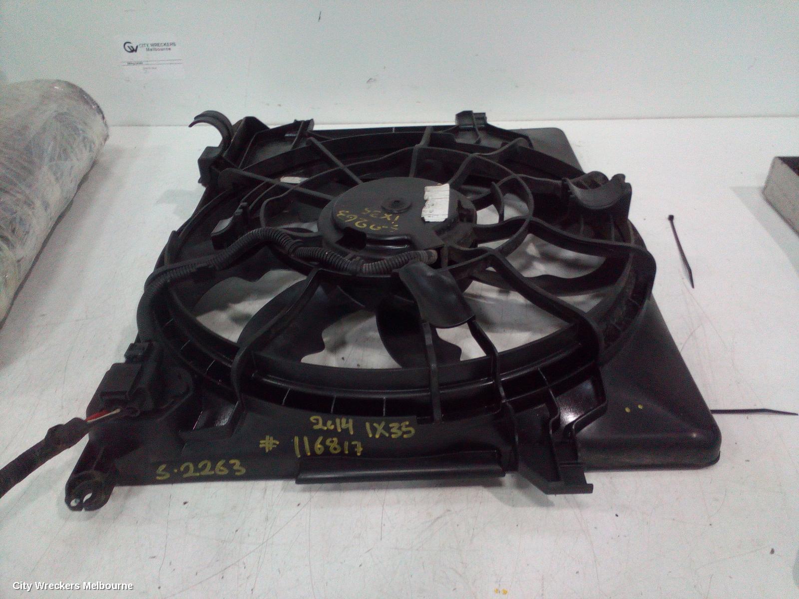 HYUNDAI IX35 FAN, RAD FAN, PETROL (VIN KMHJ...), LM SERIES, 11/2009 - 01/2016