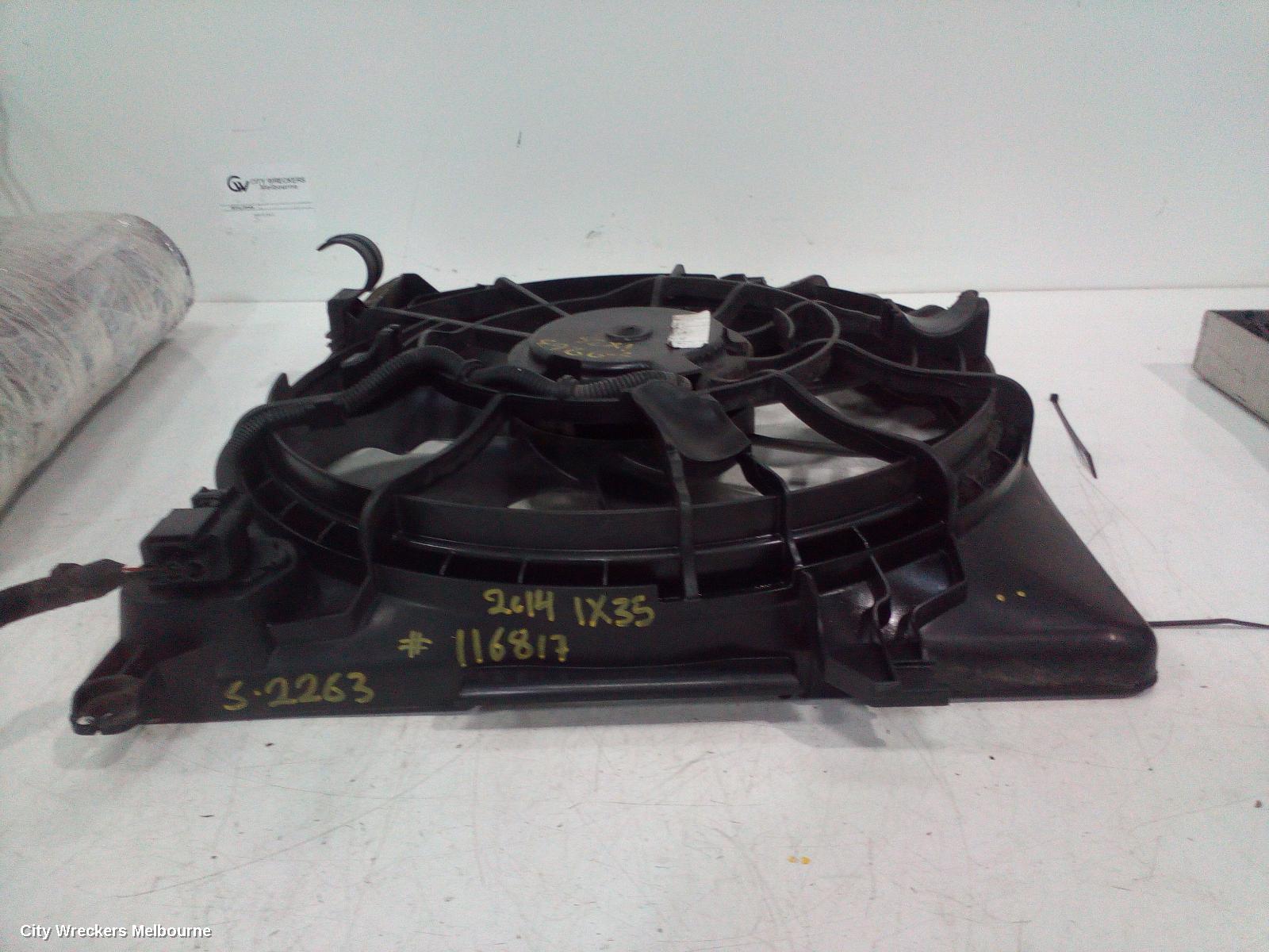 HYUNDAI IX35 FAN, RAD FAN, PETROL (VIN KMHJ...), LM SERIES, 11/2009 - 01/2016