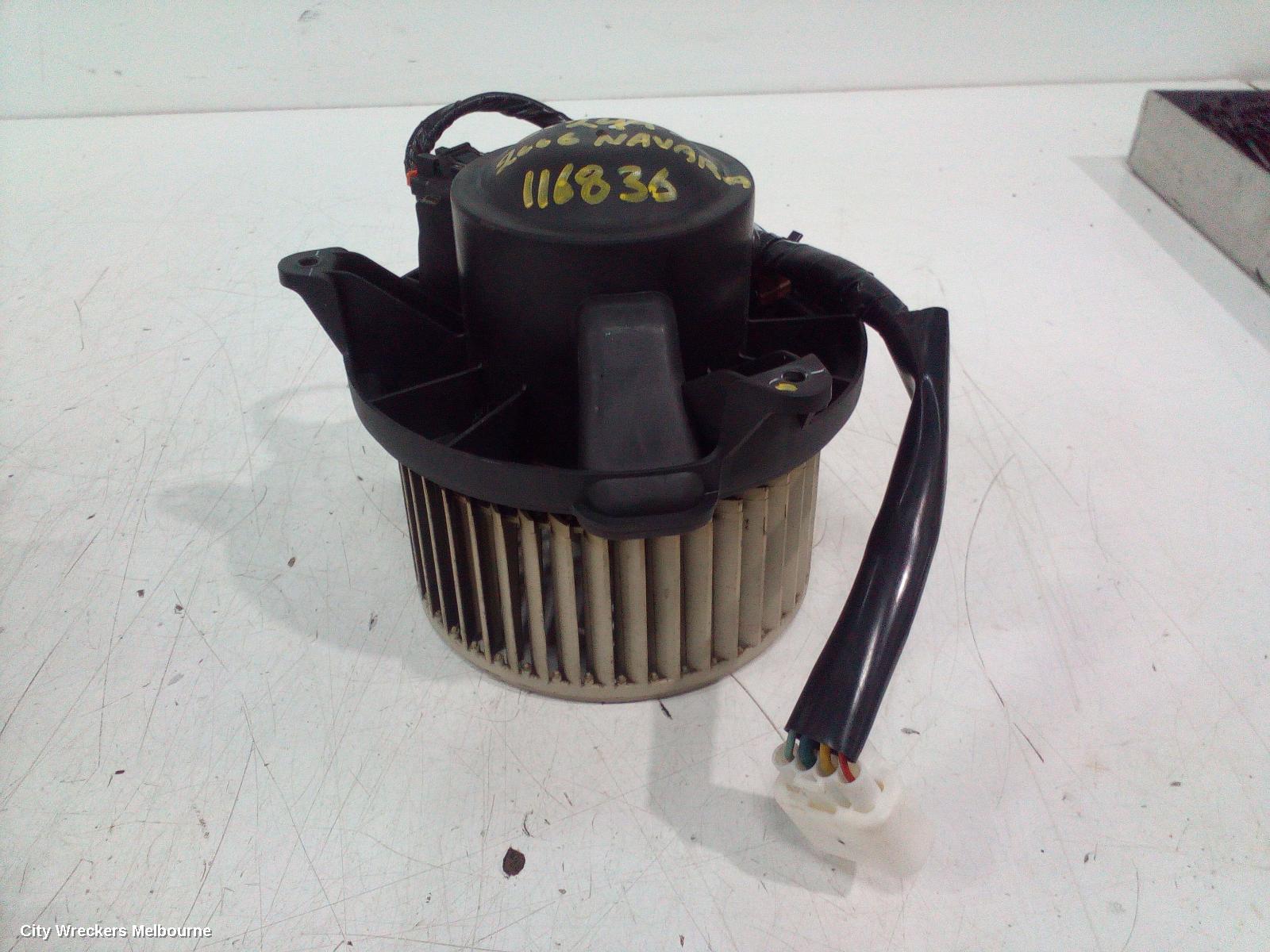 NISSAN NAVARA HEATER FAN MOTOR, D40 (VIN VSK), 09/2005 - 04/2010