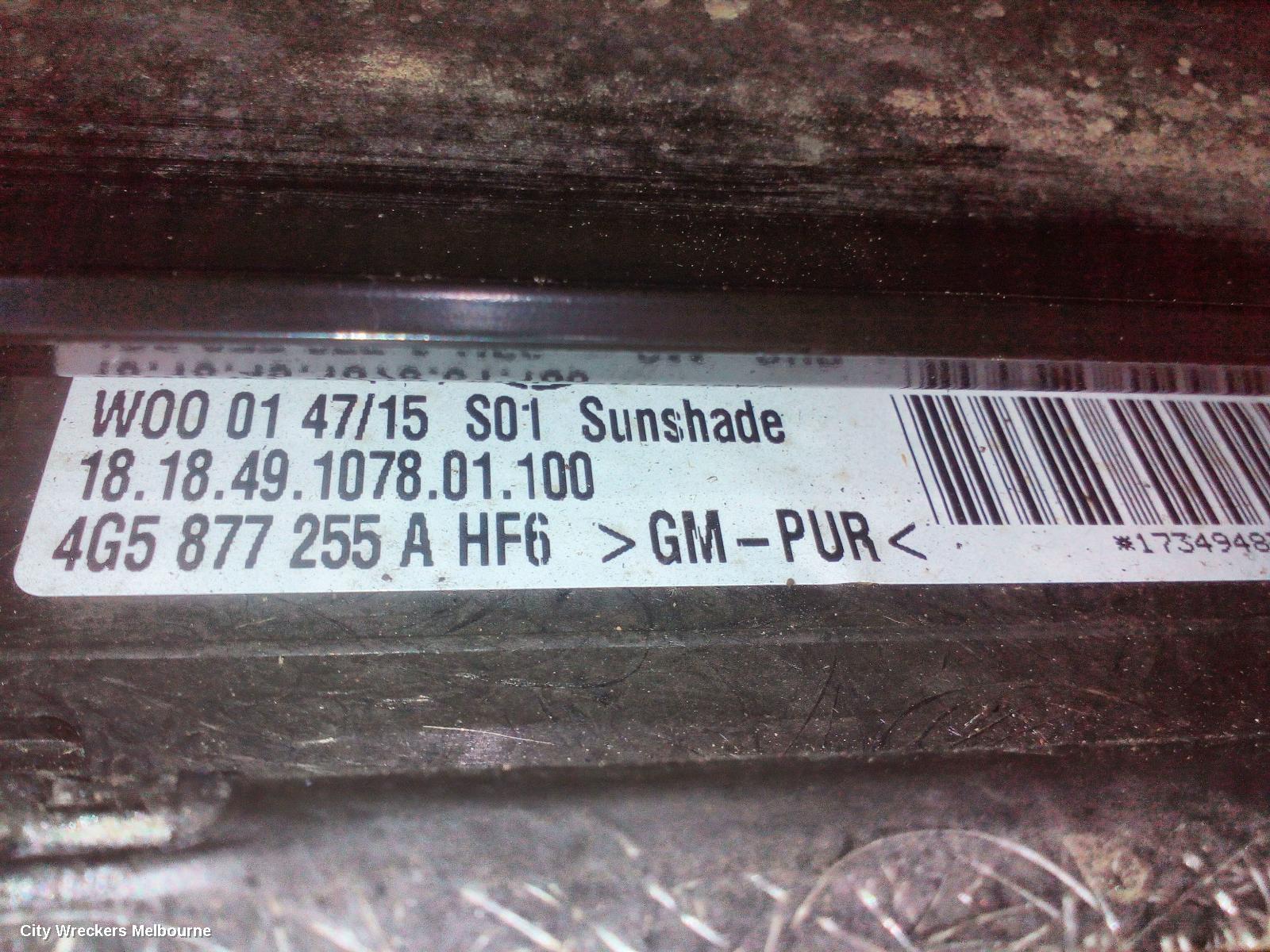 AUDI A6 ROOF GLASS/SUNROOF/T, C7/4G, 04/2011 - 06/2018