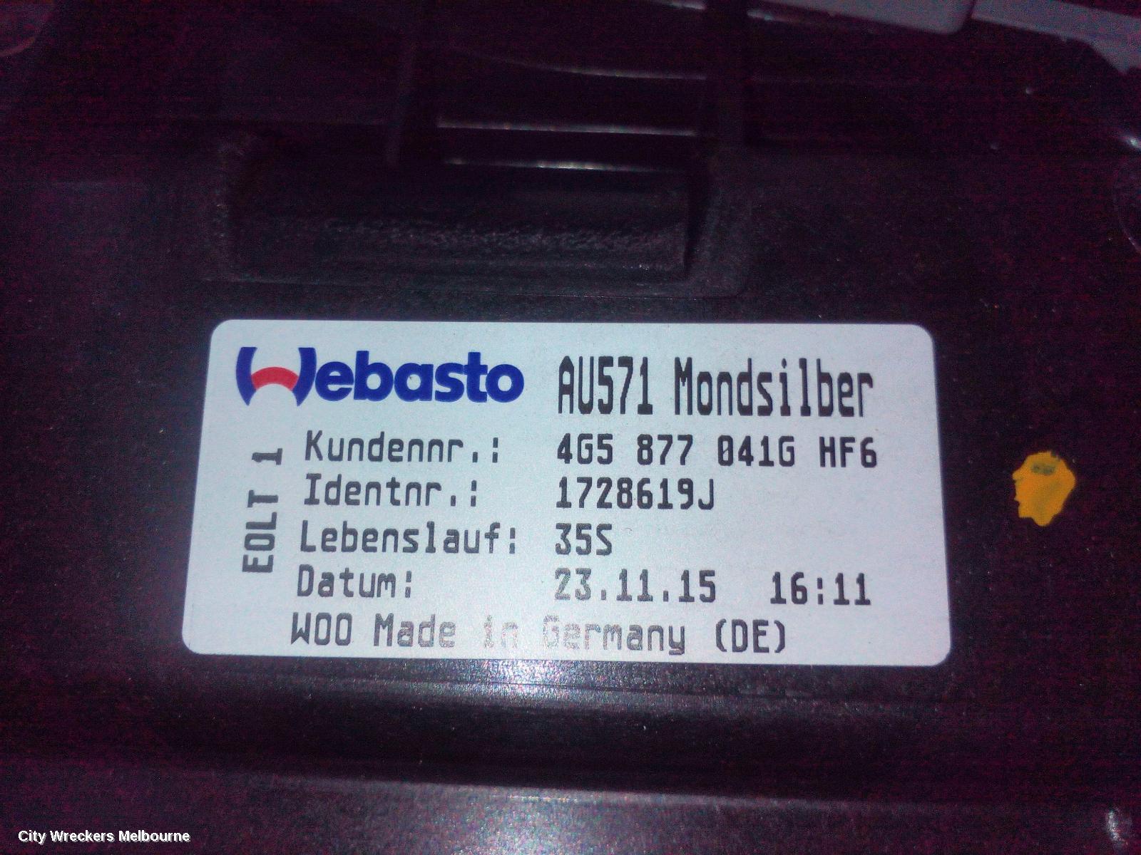 AUDI A6 ROOF GLASS/SUNROOF/T, C7/4G, 04/2011 - 06/2018